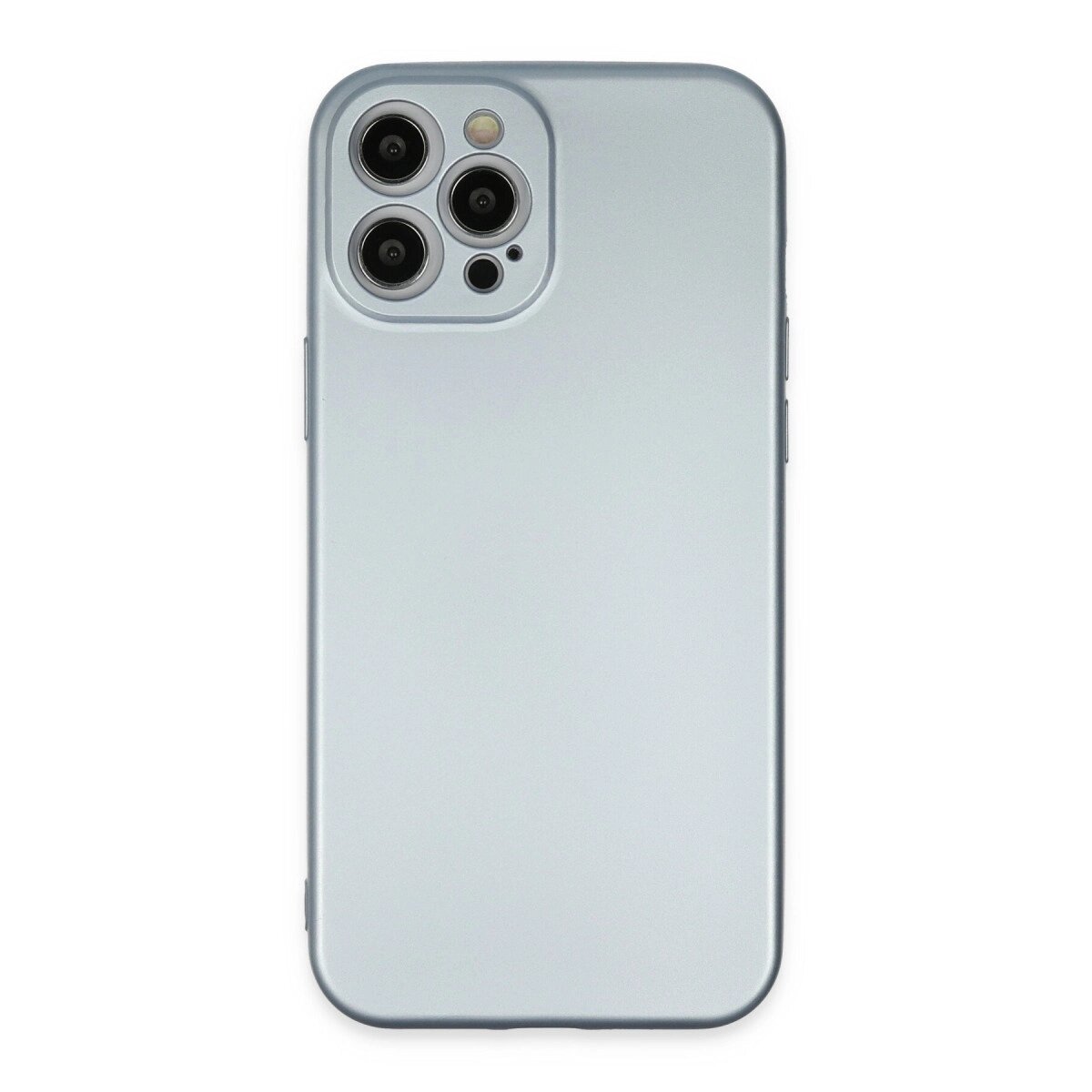 Apple İphone 12 Pro Max Kılıf Nano İçi Kadife Silikon - Sky Blue Apple İphone 12 Pro Max Kılıf Nano İçi Kadife Silikon - Sky Blue