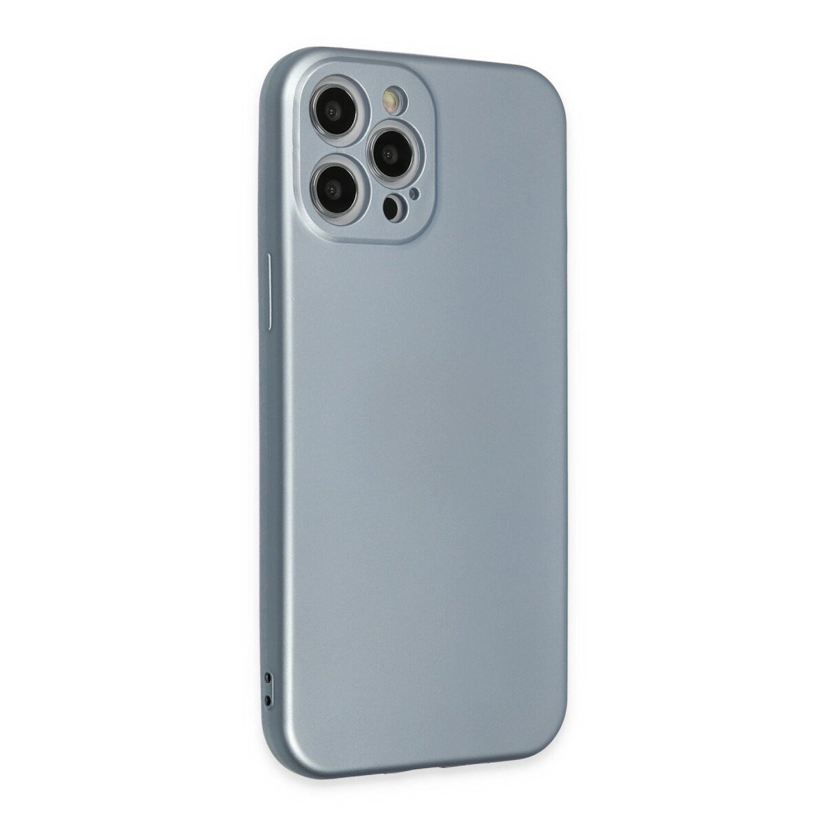 Apple İphone 12 Pro Max Kılıf Nano İçi Kadife Silikon - Sky Blue Apple İphone 12 Pro Max Kılıf Nano İçi Kadife Silikon - Sky Blue