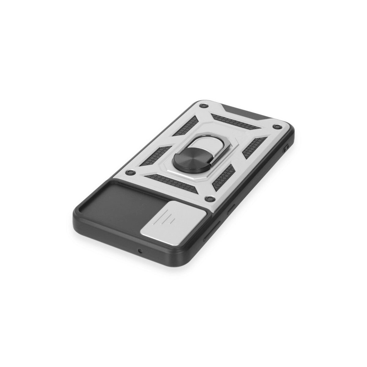 Samsung Galaxy A04e Kılıf Pars Lens Yüzüklü Silikon - Gümüş Samsung Galaxy A04e Kılıf Pars Lens Yüzüklü Silikon - Gümüş