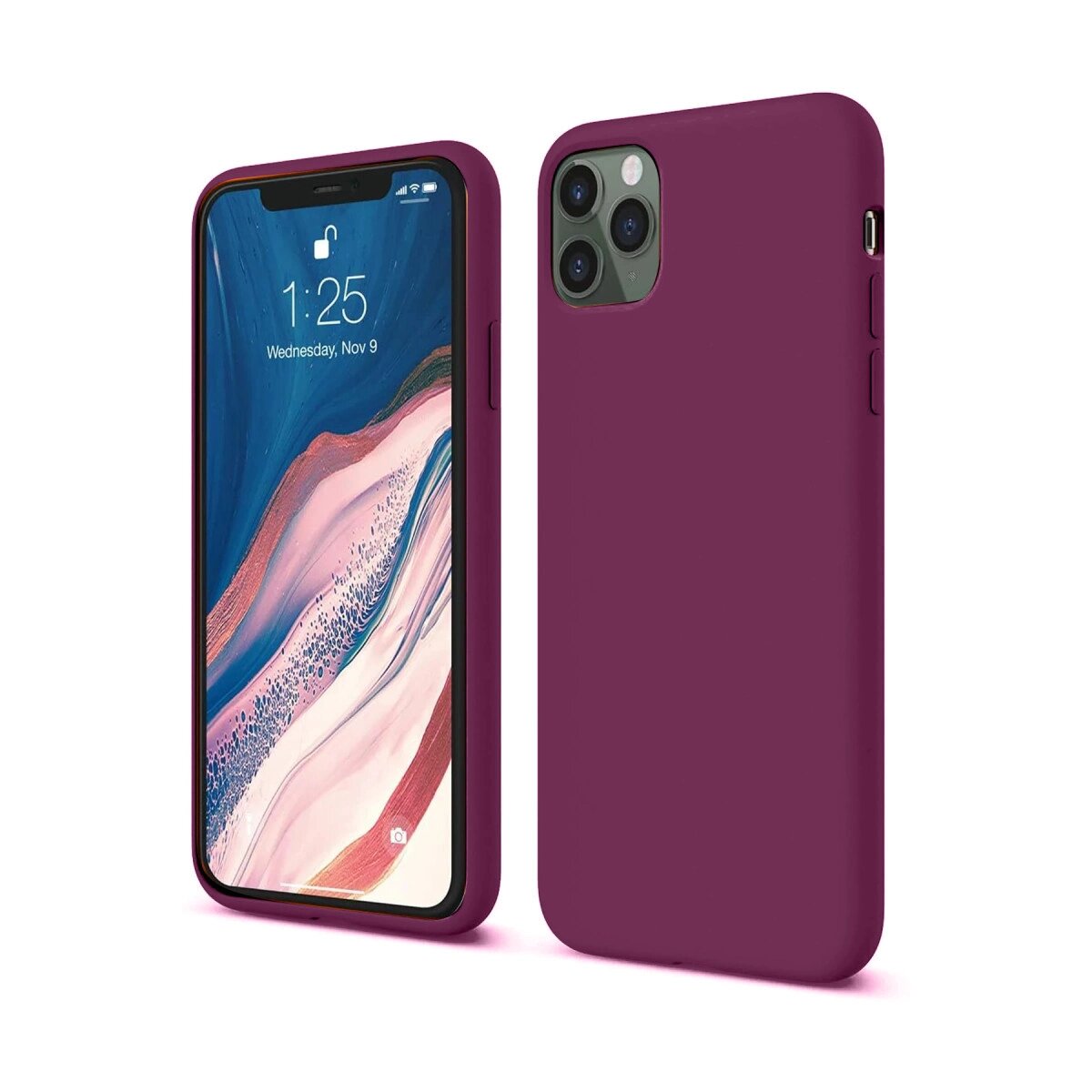Apple İphone 11 Pro Kılıf First Silikon - Mürdüm Apple İphone 11 Pro Kılıf First Silikon - Mürdüm