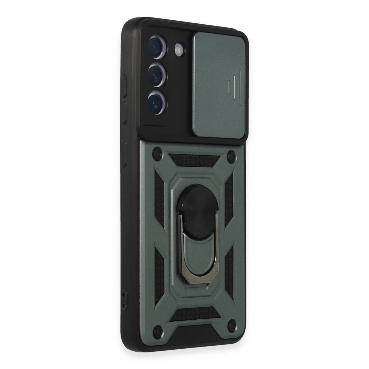 Samsung Galaxy S21 Fe Kılıf Pars Lens Yüzüklü Silikon - Yeşil Samsung Galaxy S21 Fe Kılıf Pars Lens Yüzüklü Silikon - Yeşil