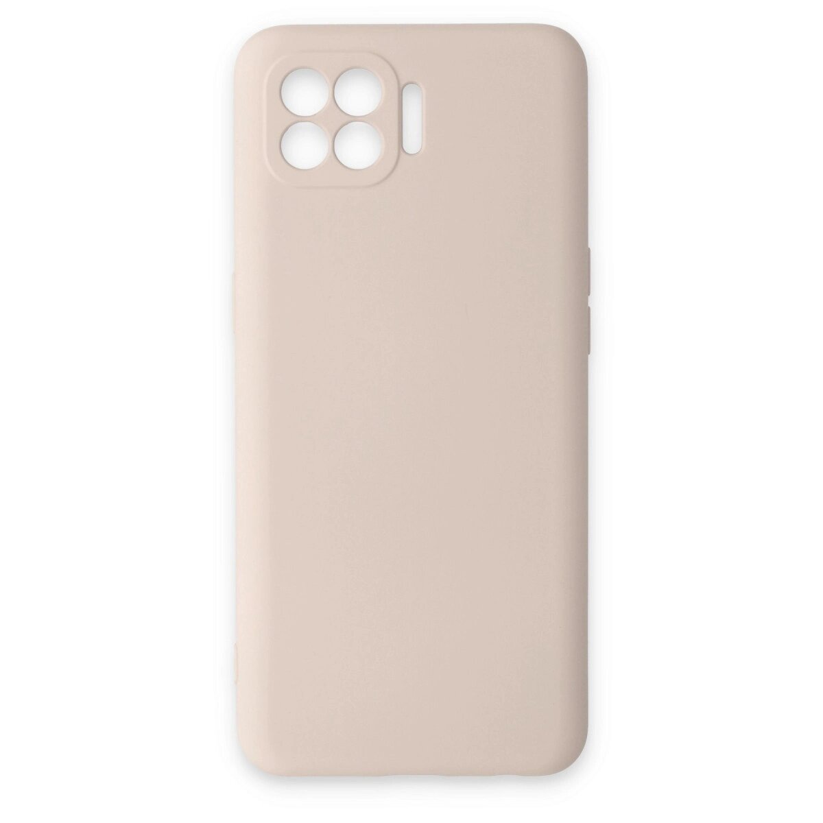 Oppo Reno 4 Lite Kılıf Nano İçi Kadife Silikon - Pudra