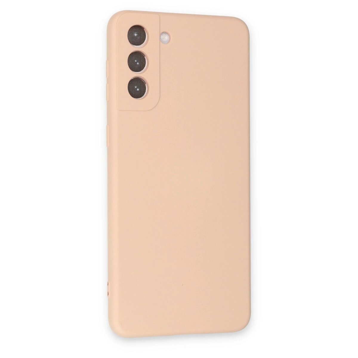 Samsung Galaxy S21 Kılıf Nano İçi Kadife Silikon - Pudra Samsung Galaxy S21 Kılıf Nano İçi Kadife Silikon - Pudra