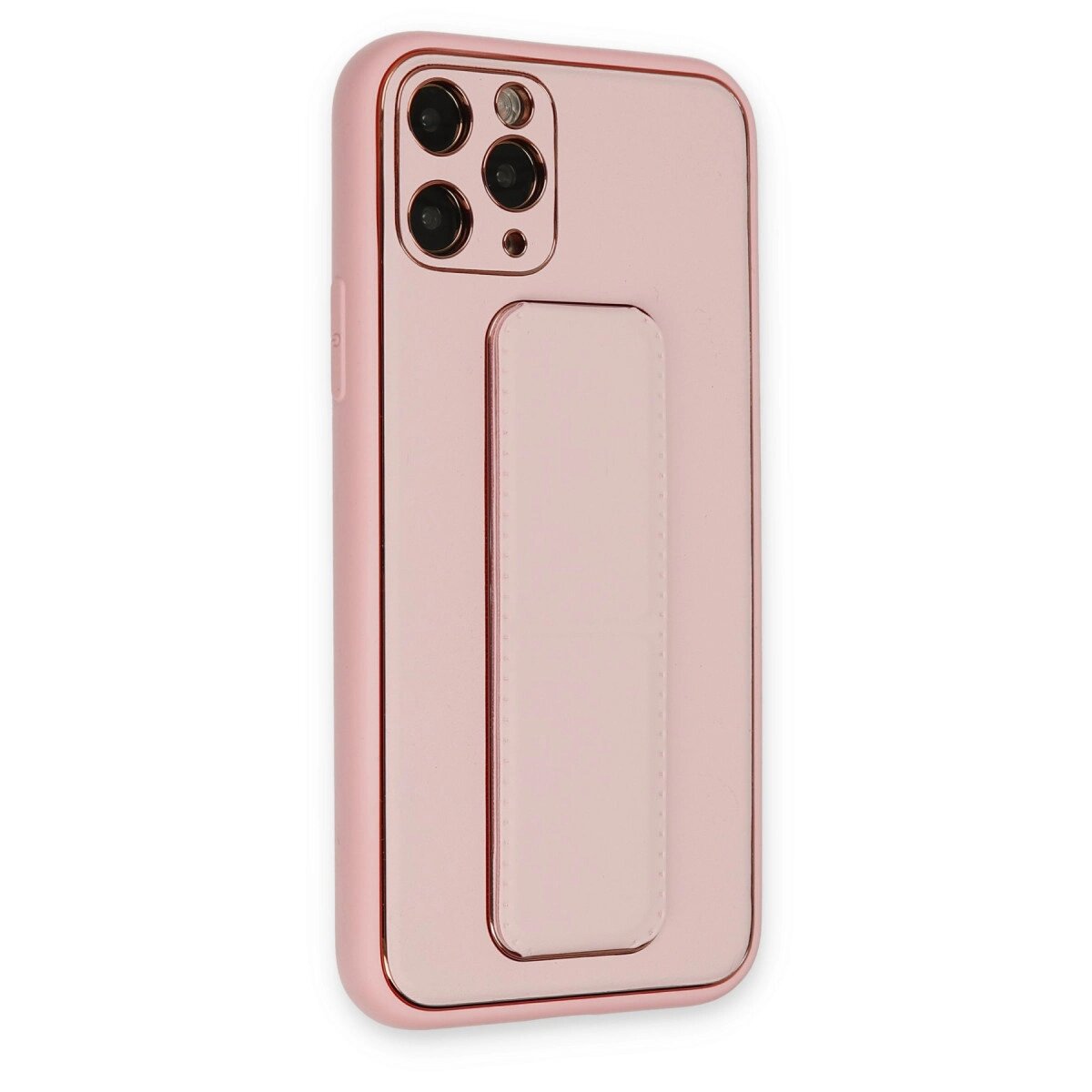 Apple İphone 11 Pro Max Kılıf Coco Deri Standlı Kapak - Pembe Apple İphone 11 Pro Max Kılıf Coco Deri Standlı Kapak - Pembe