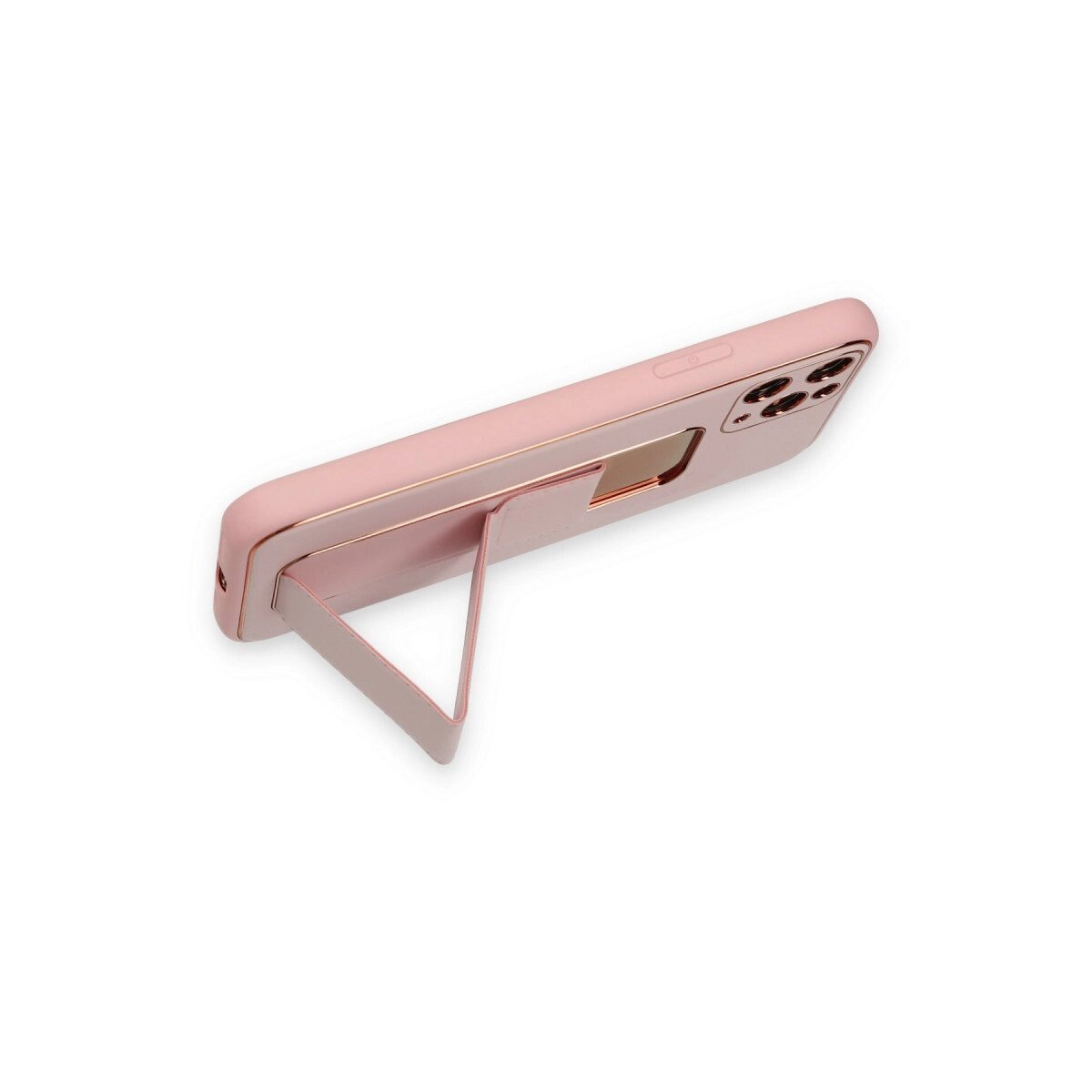 Apple İphone 11 Pro Max Kılıf Coco Deri Standlı Kapak - Pembe Apple İphone 11 Pro Max Kılıf Coco Deri Standlı Kapak - Pembe