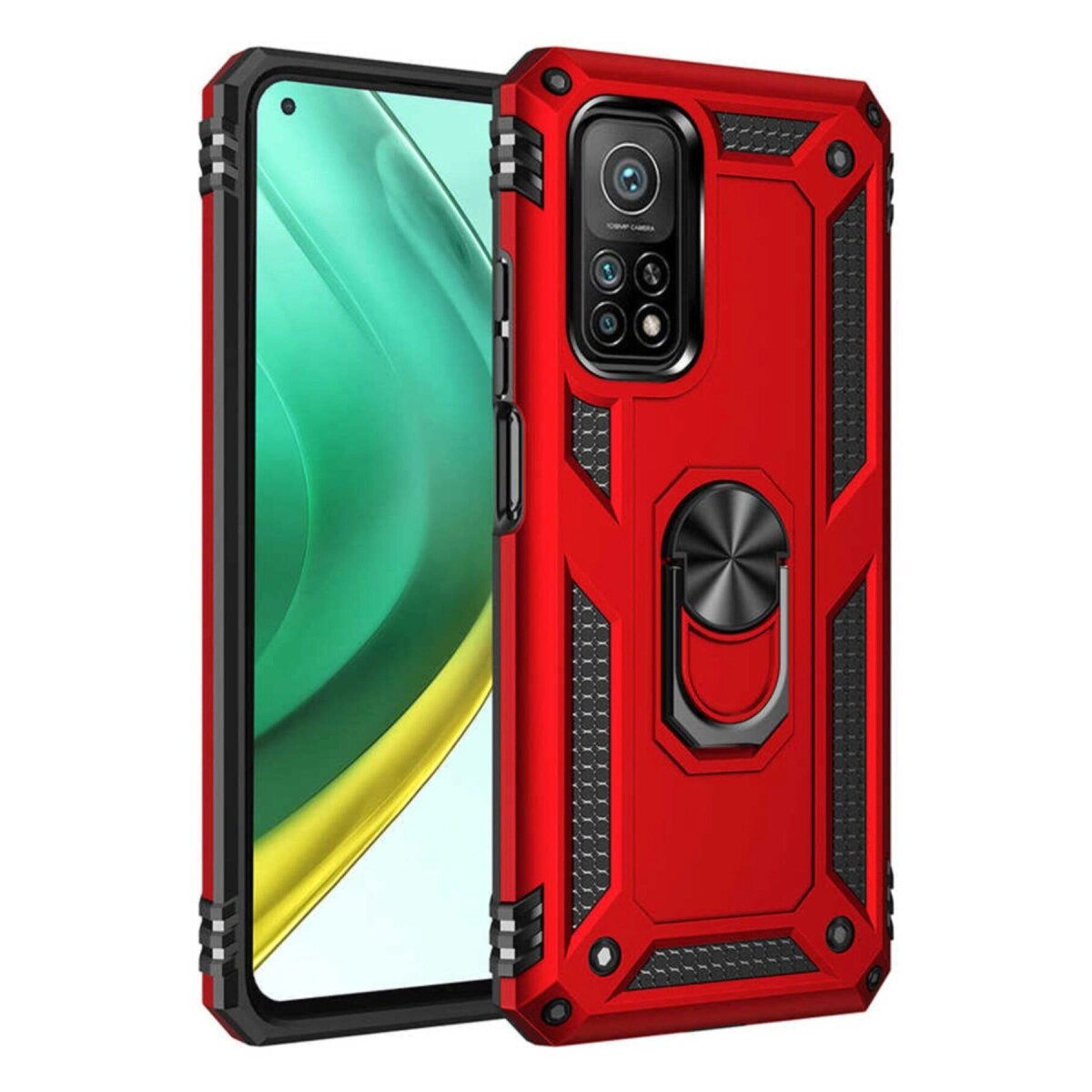 Xiaomi Mi 10t Pro Kılıf Sofya Yüzüklü Silikon Kapak - Kırmızı Xiaomi Mi 10t Pro Kılıf Sofya Yüzüklü Silikon Kapak - Kırmızı