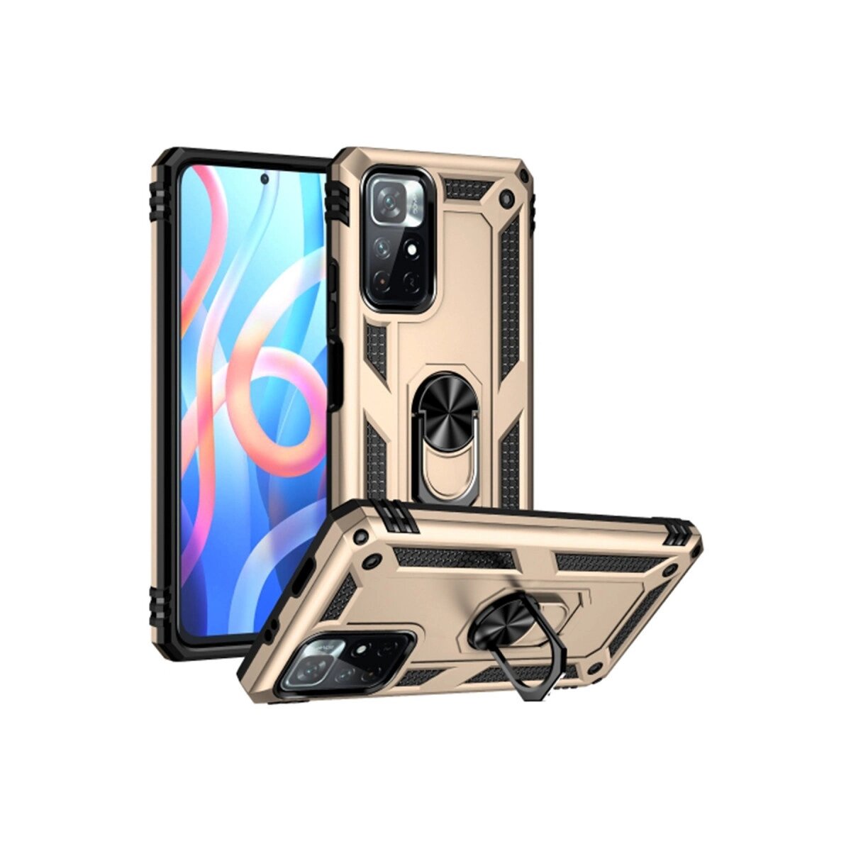Xiaomi Redmi Note 11t Kılıf Sofya Yüzüklü Silikon Kapak - Gold Xiaomi Redmi Note 11t Kılıf Sofya Yüzüklü Silikon Kapak - Gold