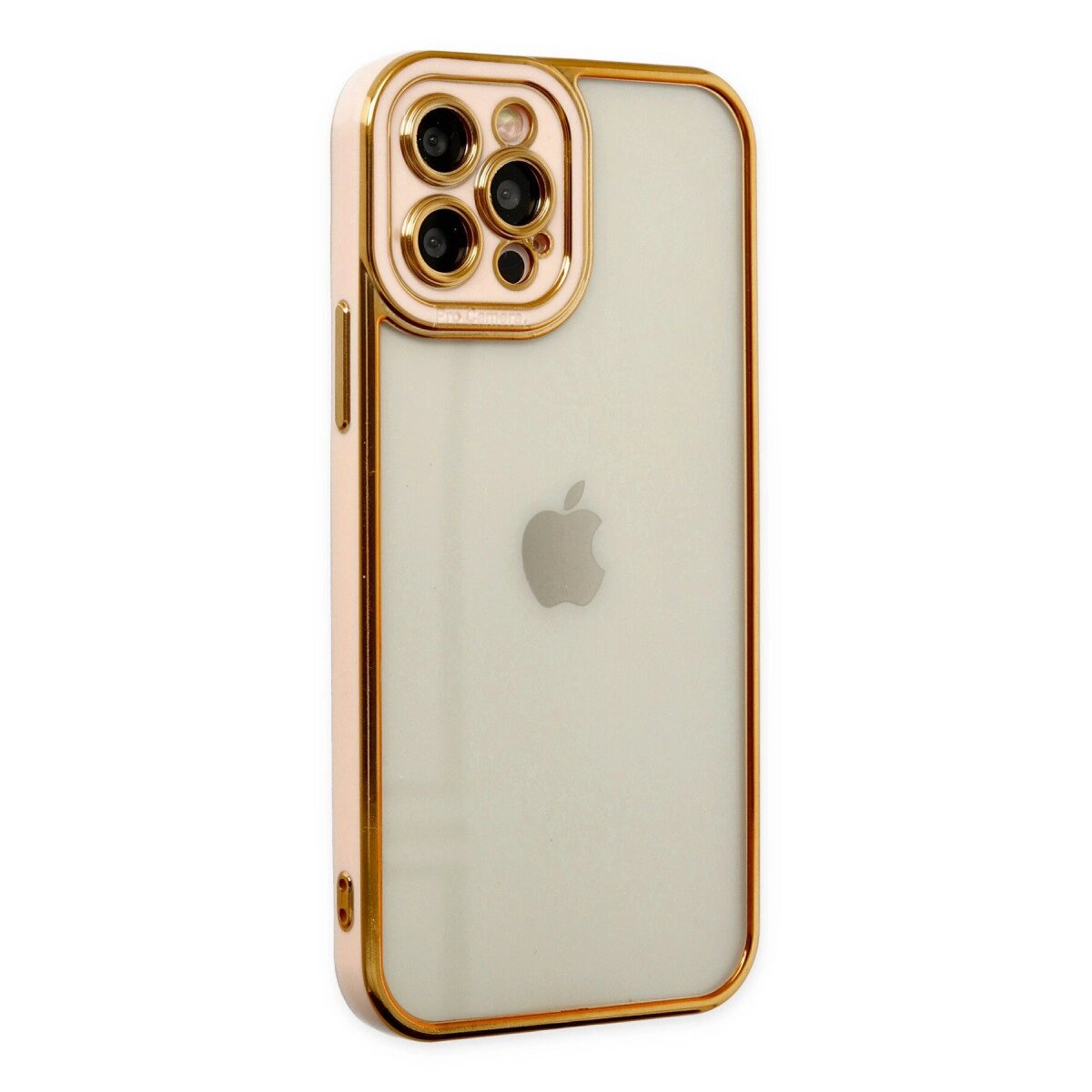 Apple İphone 12 Pro Kılıf Liva Lens Silikon - Rose Apple İphone 12 Pro Kılıf Liva Lens Silikon - Rose