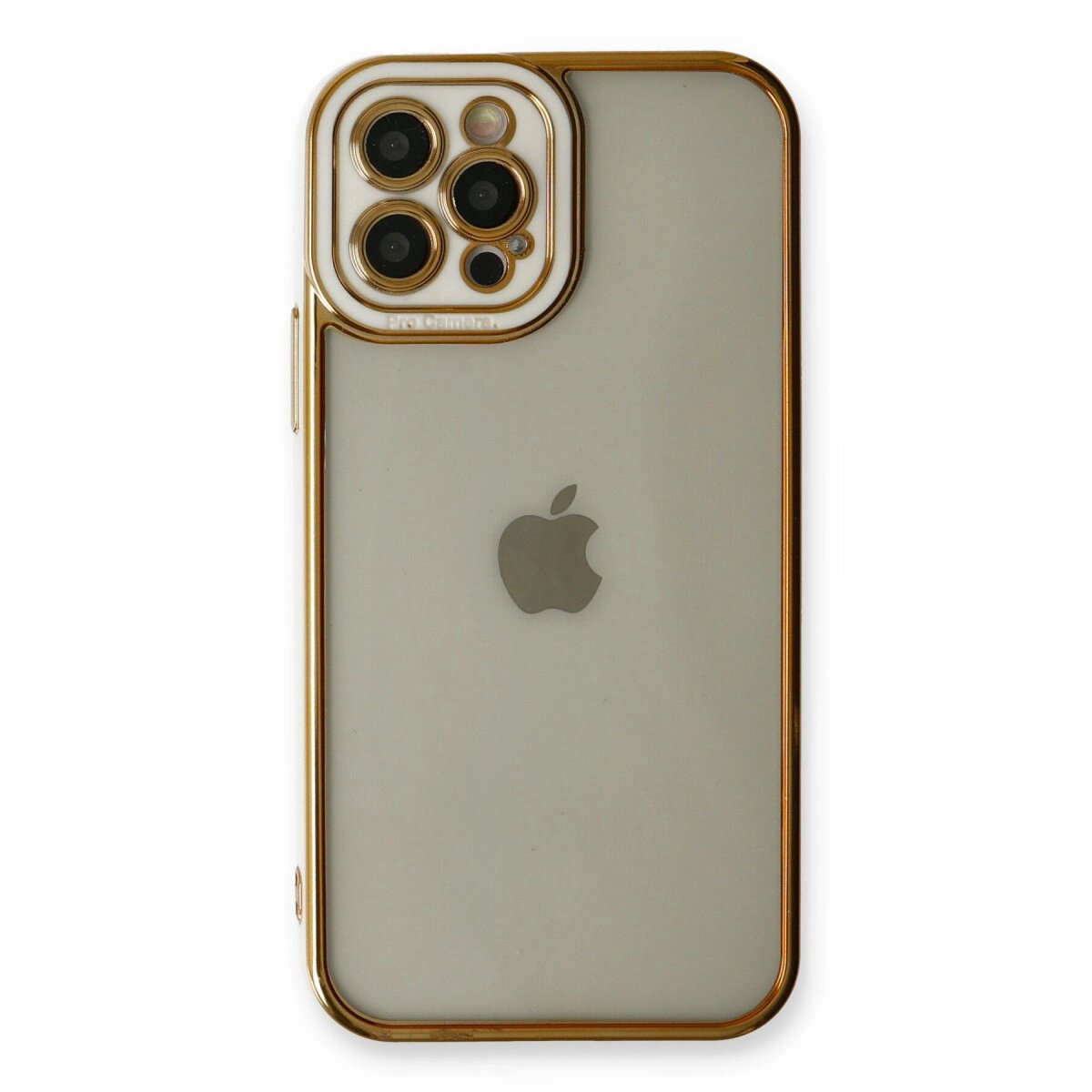 Apple İphone 12 Pro Max Kılıf Liva Lens Silikon - Beyaz