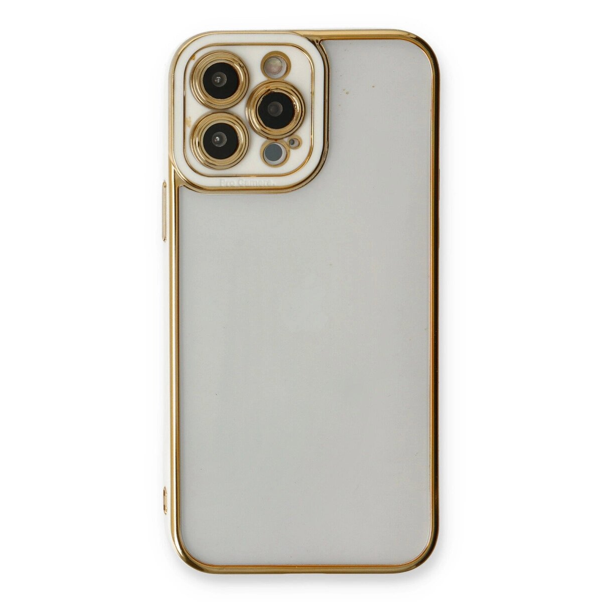 Apple İphone 13 Pro Kılıf Liva Lens Silikon - Beyaz Apple İphone 13 Pro Kılıf Liva Lens Silikon - Beyaz