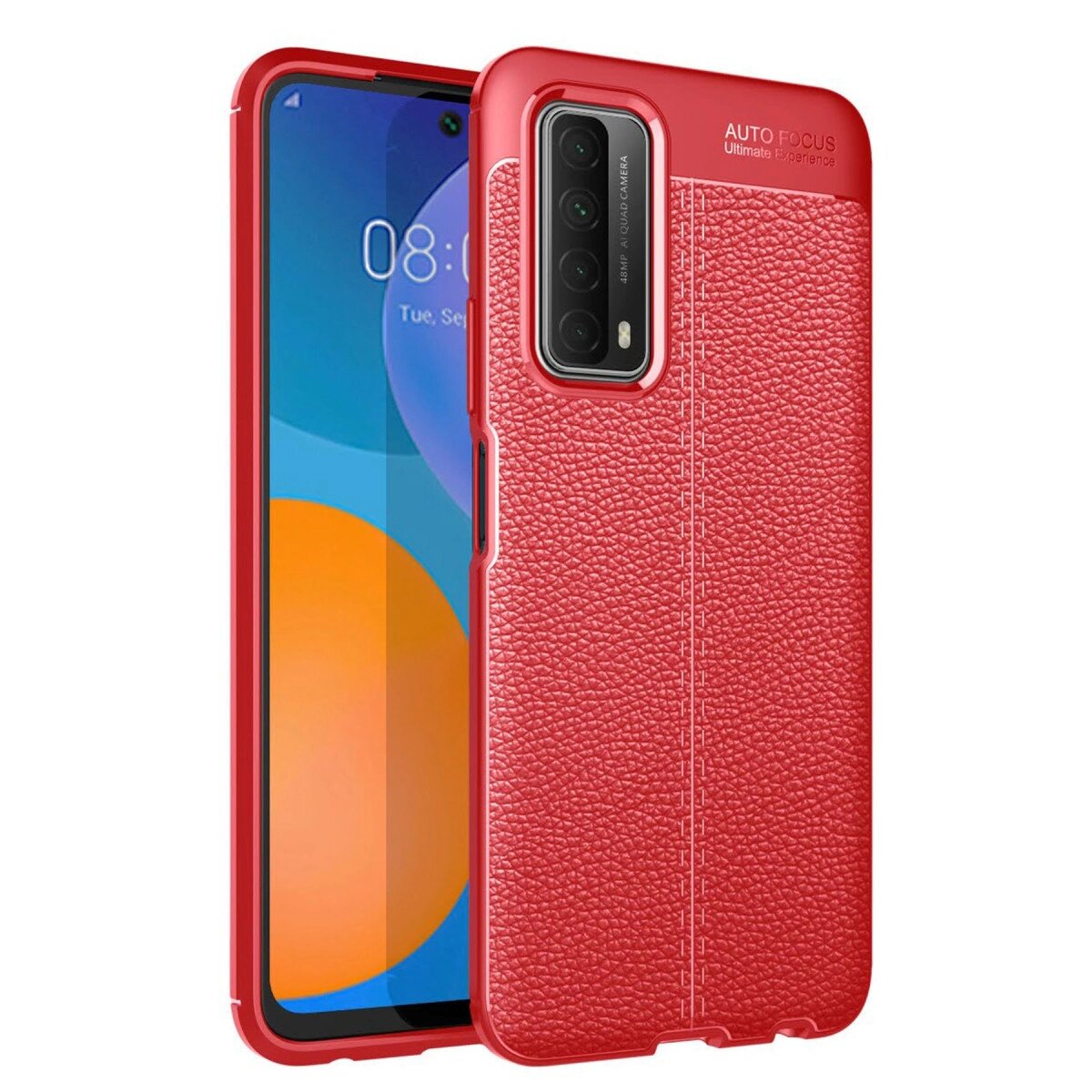 Huawei P Smart 2021 Kılıf Auto Focus Kapak - Kırmızı Huawei P Smart 2021 Kılıf Auto Focus Kapak - Kırmızı
