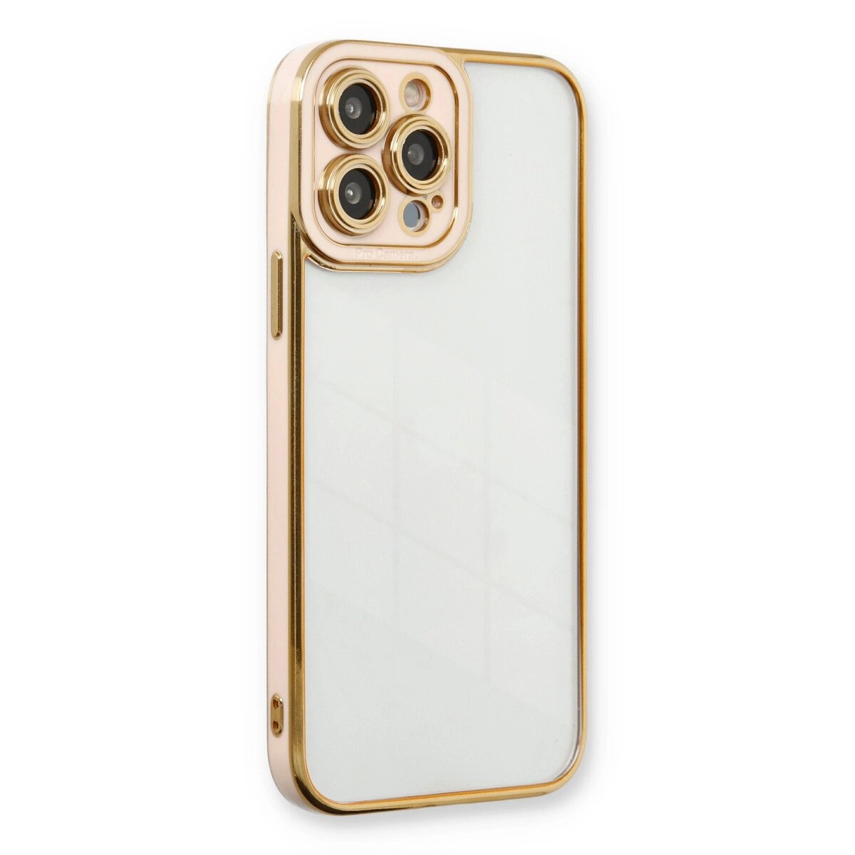 Apple İphone 13 Pro Max Kılıf Liva Lens Silikon - Pudra Apple İphone 13 Pro Max Kılıf Liva Lens Silikon - Pudra