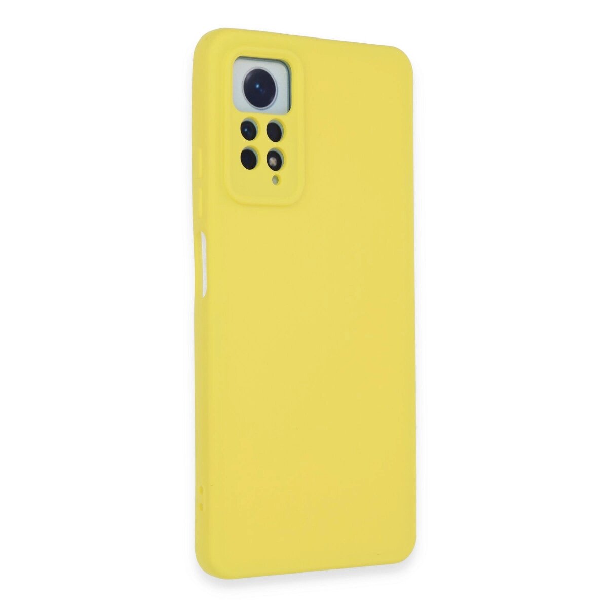 Xiaomi Redmi Note 12 Pro 4g Kılıf Nano İçi Kadife Silikon - Sarı