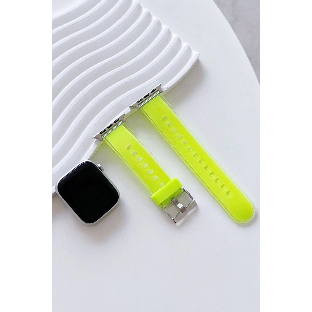 Apple Watch 38mm Jelly Silikon Kordon (saat Değildir) - Yeşil