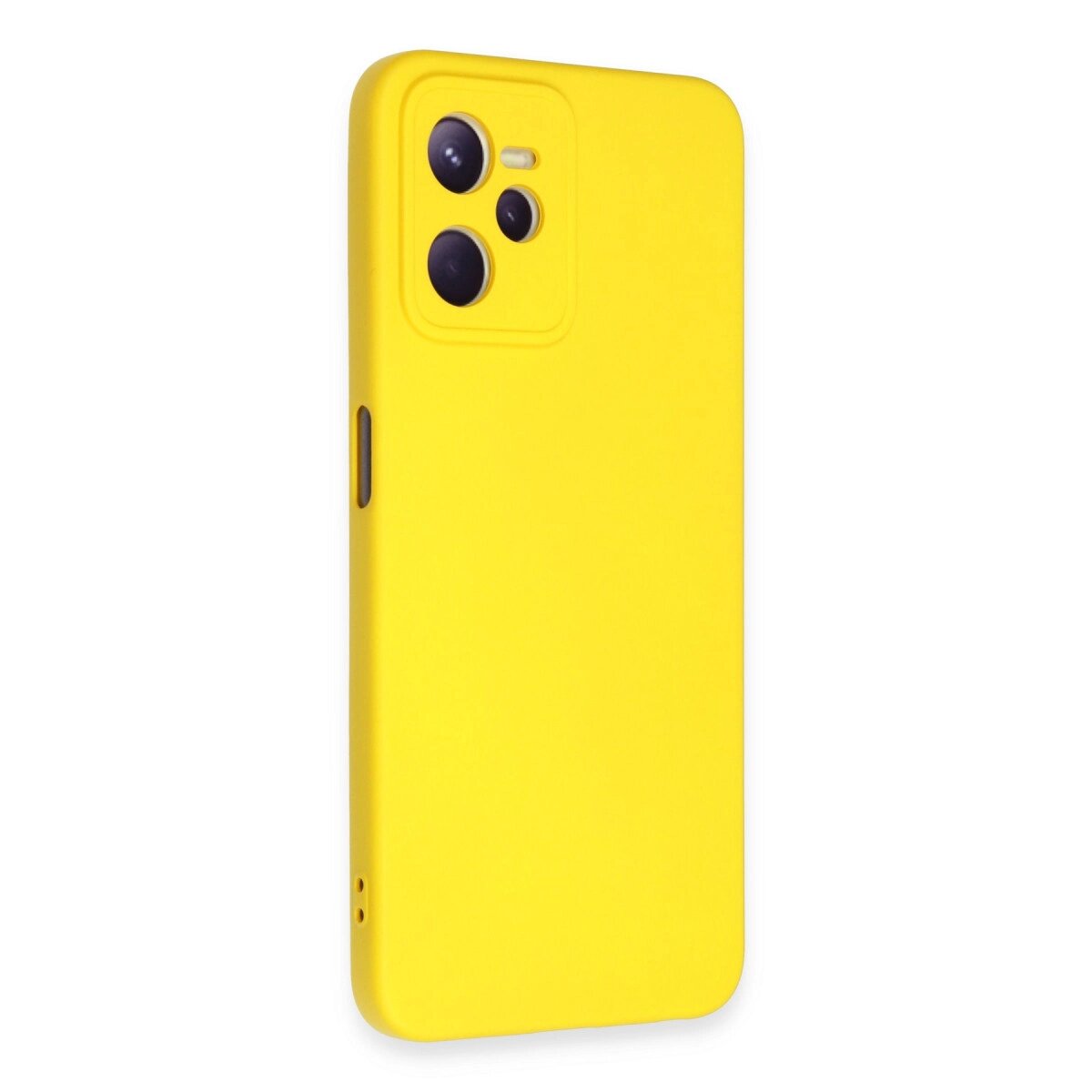 Realme C35 Kılıf Nano İçi Kadife Silikon - Sarı Realme C35 Kılıf Nano İçi Kadife Silikon - Sarı