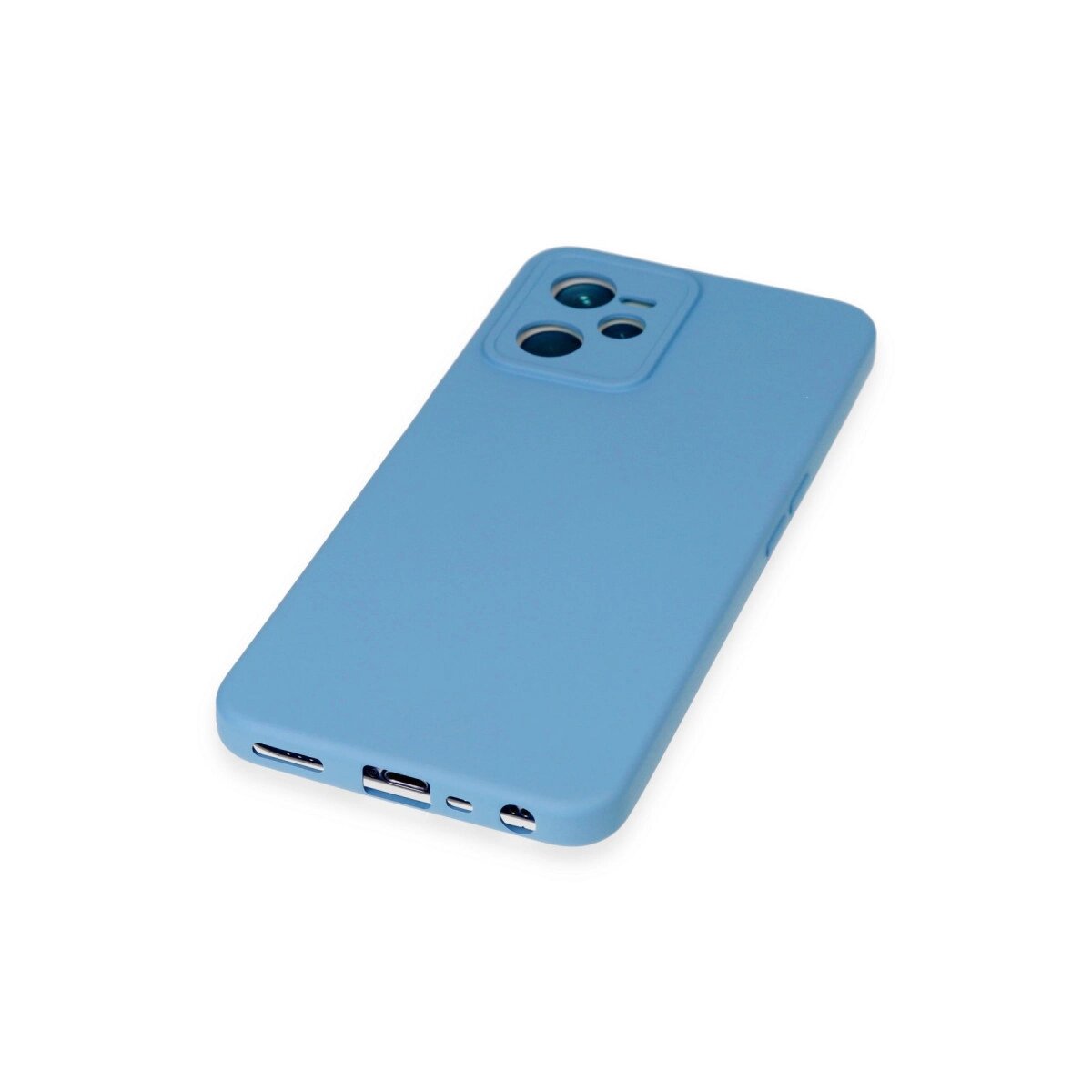 Realme C35 Kılıf Nano İçi Kadife Silikon - Mavi