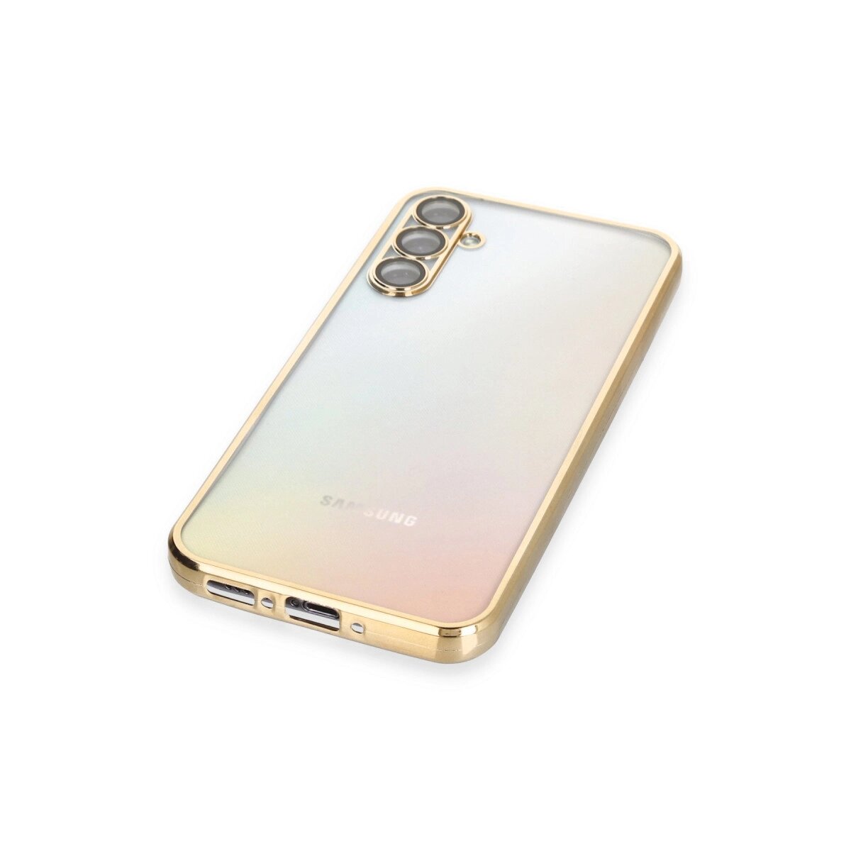 Samsung Galaxy A34 5g Kılıf Razer Lensli Silikon - Gold