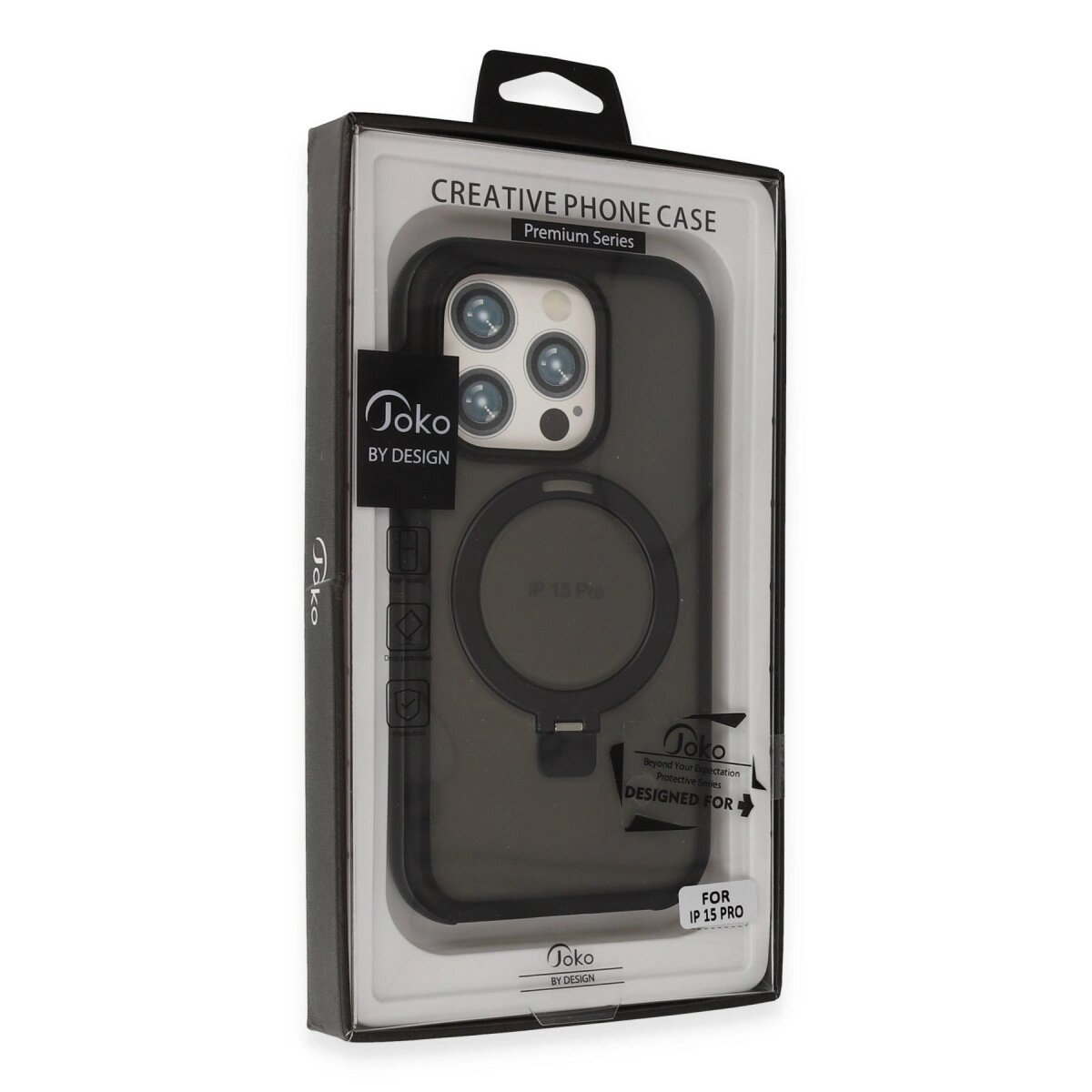 Joko Apple İphone 15 Pro Max Zorda Airbag Magsafe Standlı Kapak - Siyah Joko Apple İphone 15 Pro Max Zorda Airbag Magsafe Standlı Kapak - Siyah
