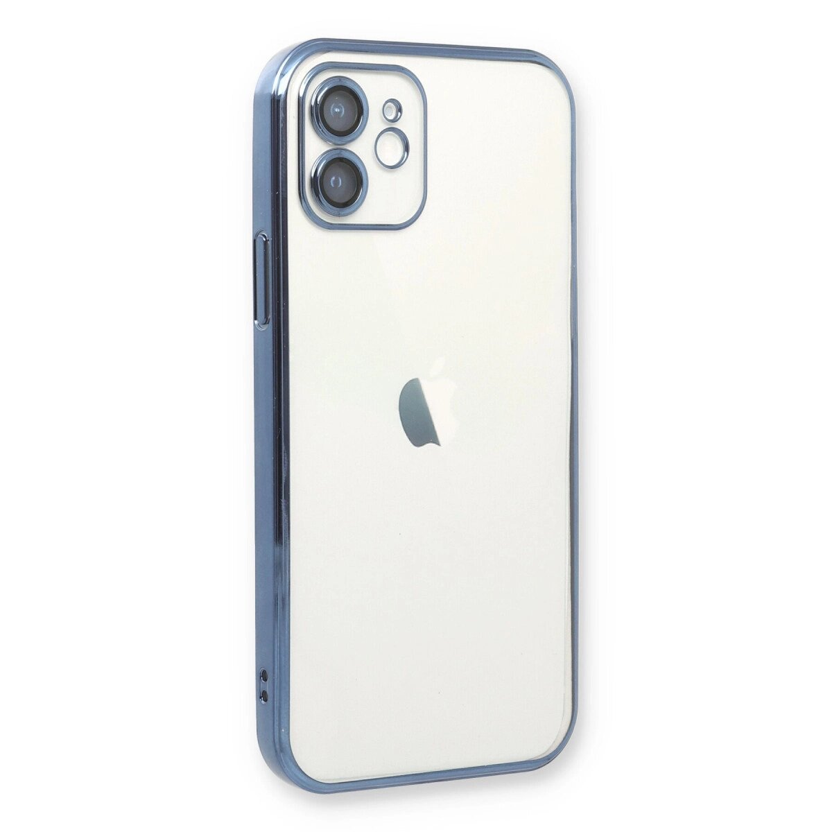Apple İphone 12 Kılıf Razer Lensli Silikon - Açık Mavi