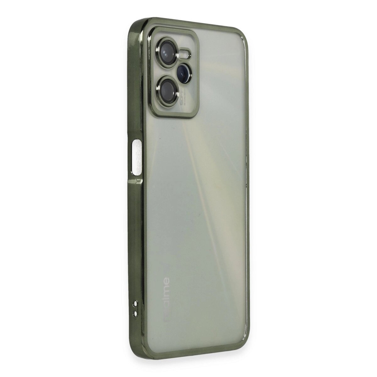 Realme C35 Kılıf Razer Lensli Silikon - Yeşil