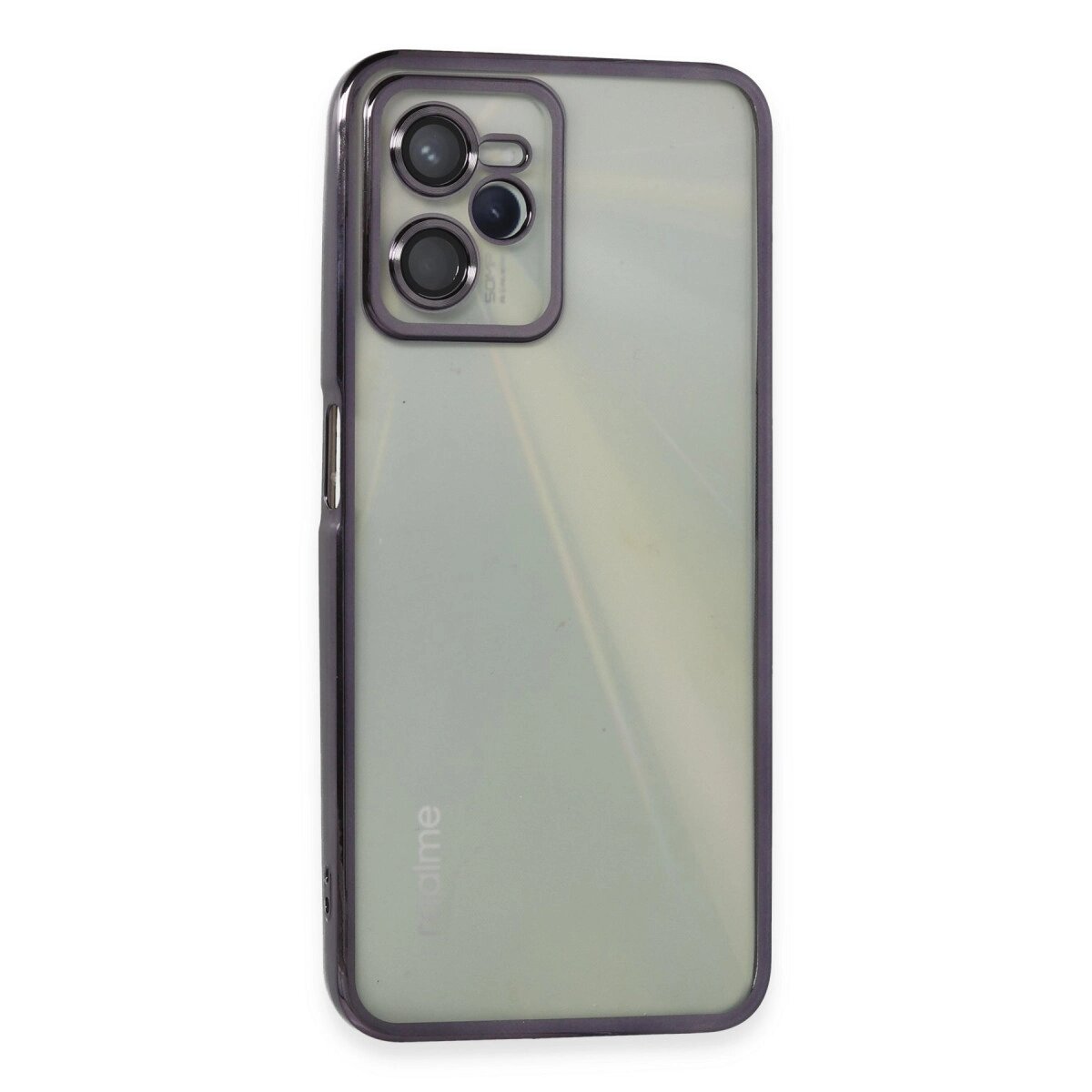 Realme C35 Kılıf Razer Lensli Silikon - Mor Realme C35 Kılıf Razer Lensli Silikon - Mor