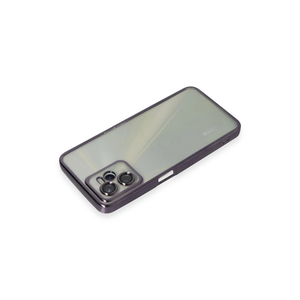 Realme C35 Kılıf Razer Lensli Silikon - Mor Realme C35 Kılıf Razer Lensli Silikon - Mor