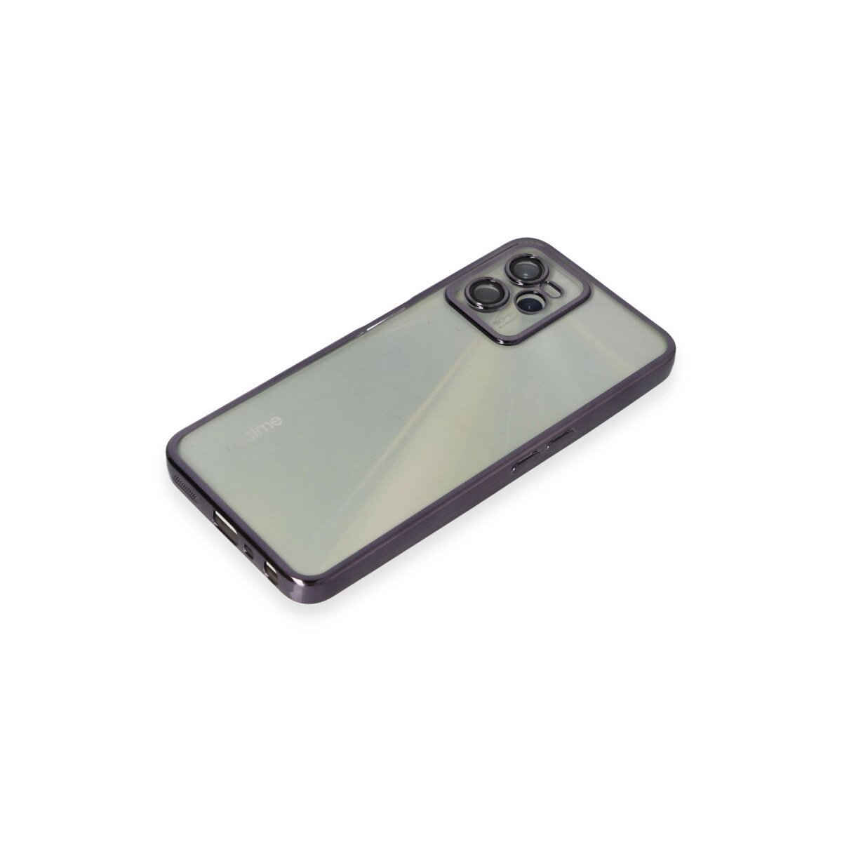 Realme C35 Kılıf Razer Lensli Silikon - Mor Realme C35 Kılıf Razer Lensli Silikon - Mor