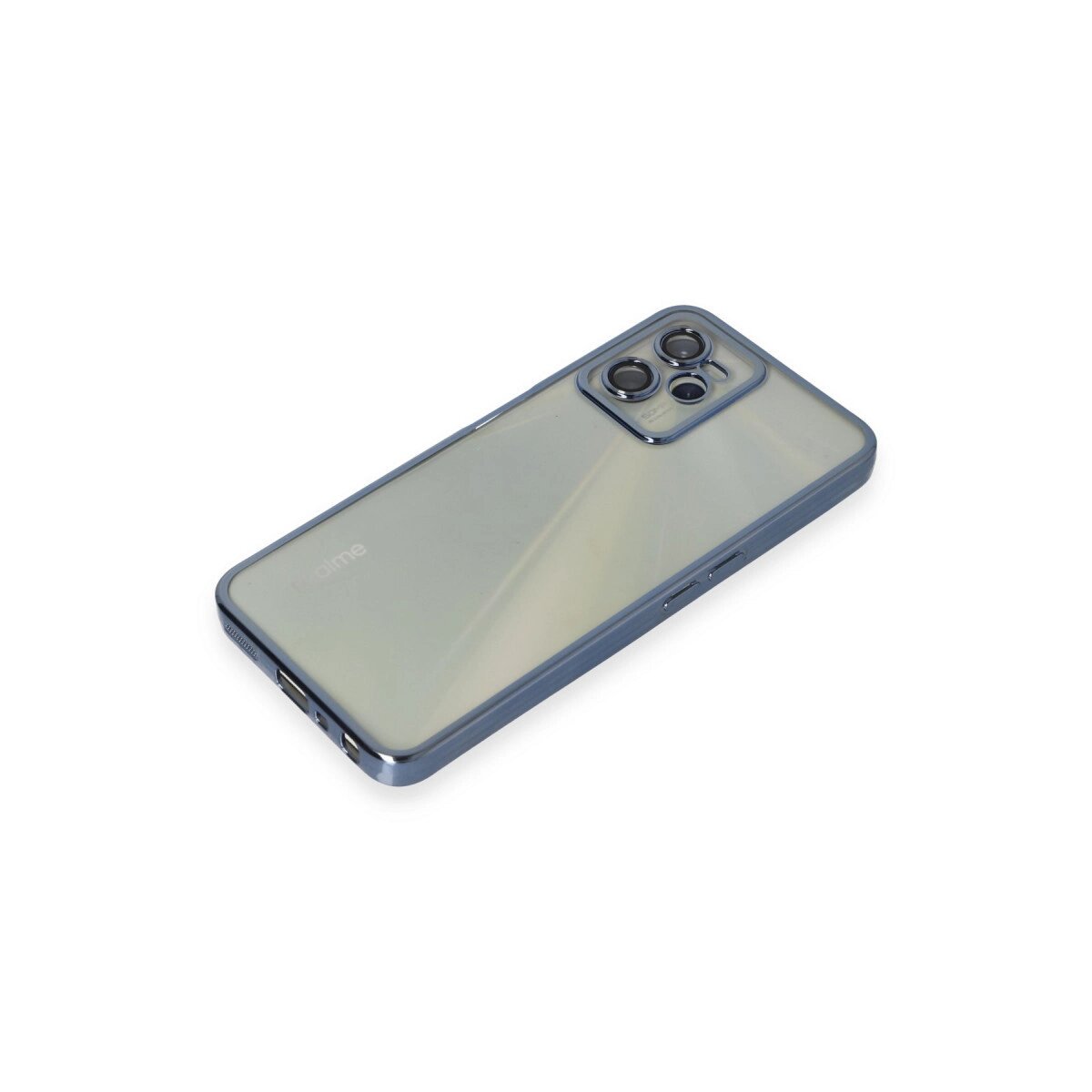Realme C35 Kılıf Razer Lensli Silikon - Açık Mavi Realme C35 Kılıf Razer Lensli Silikon - Açık Mavi