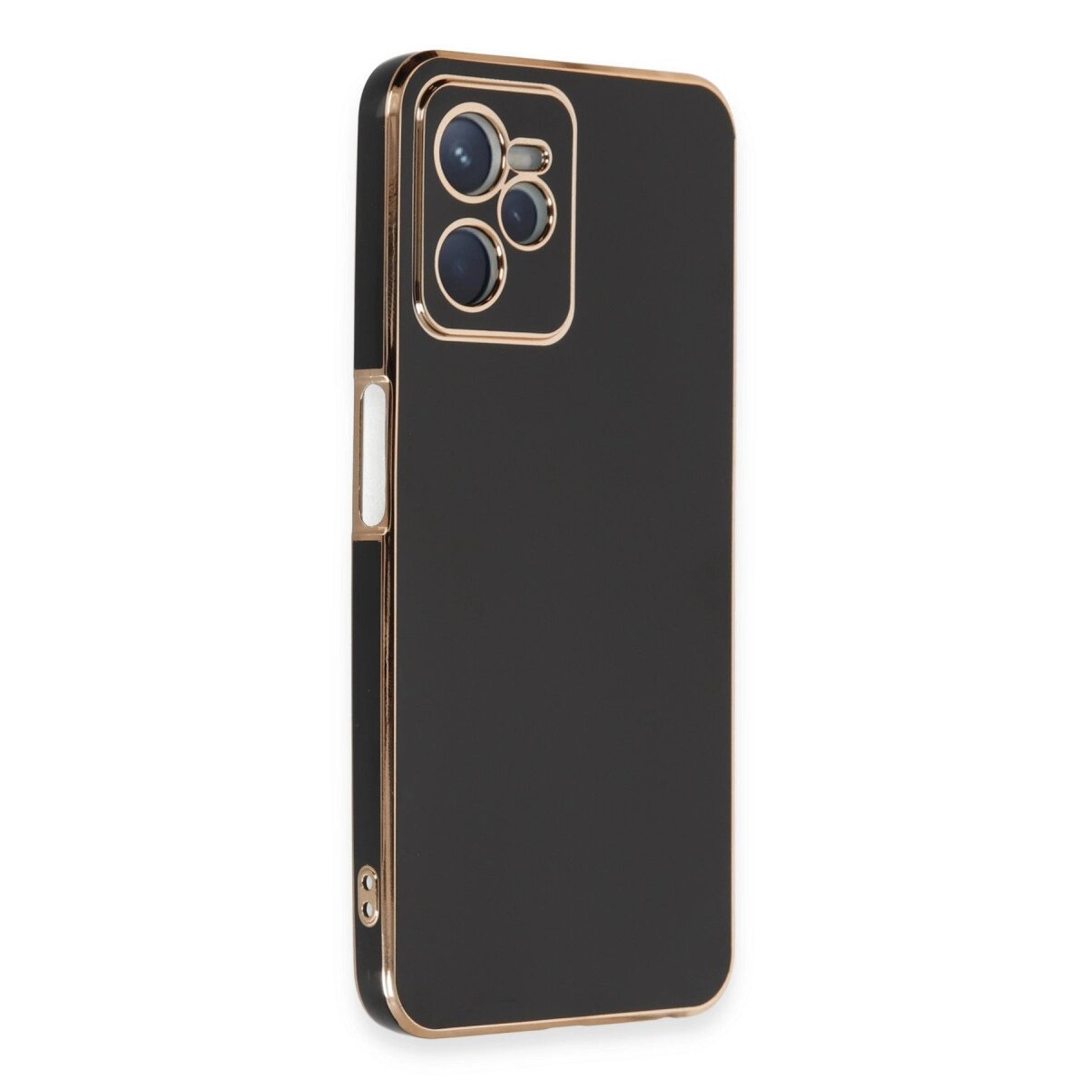 Realme C35 Kılıf Volet Silikon - Siyah Realme C35 Kılıf Volet Silikon - Siyah