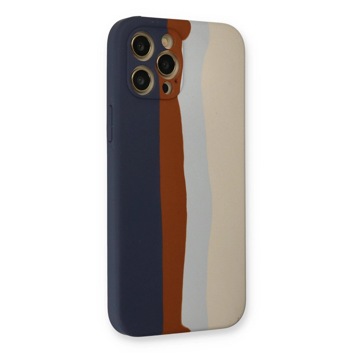 Apple İphone 12 Pro Max Kılıf Ebruli Lansman Silikon - Lacivert-krem Apple İphone 12 Pro Max Kılıf Ebruli Lansman Silikon - Lacivert-krem