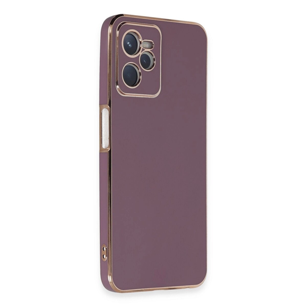Realme C35 Kılıf Volet Silikon - Mor Realme C35 Kılıf Volet Silikon - Mor