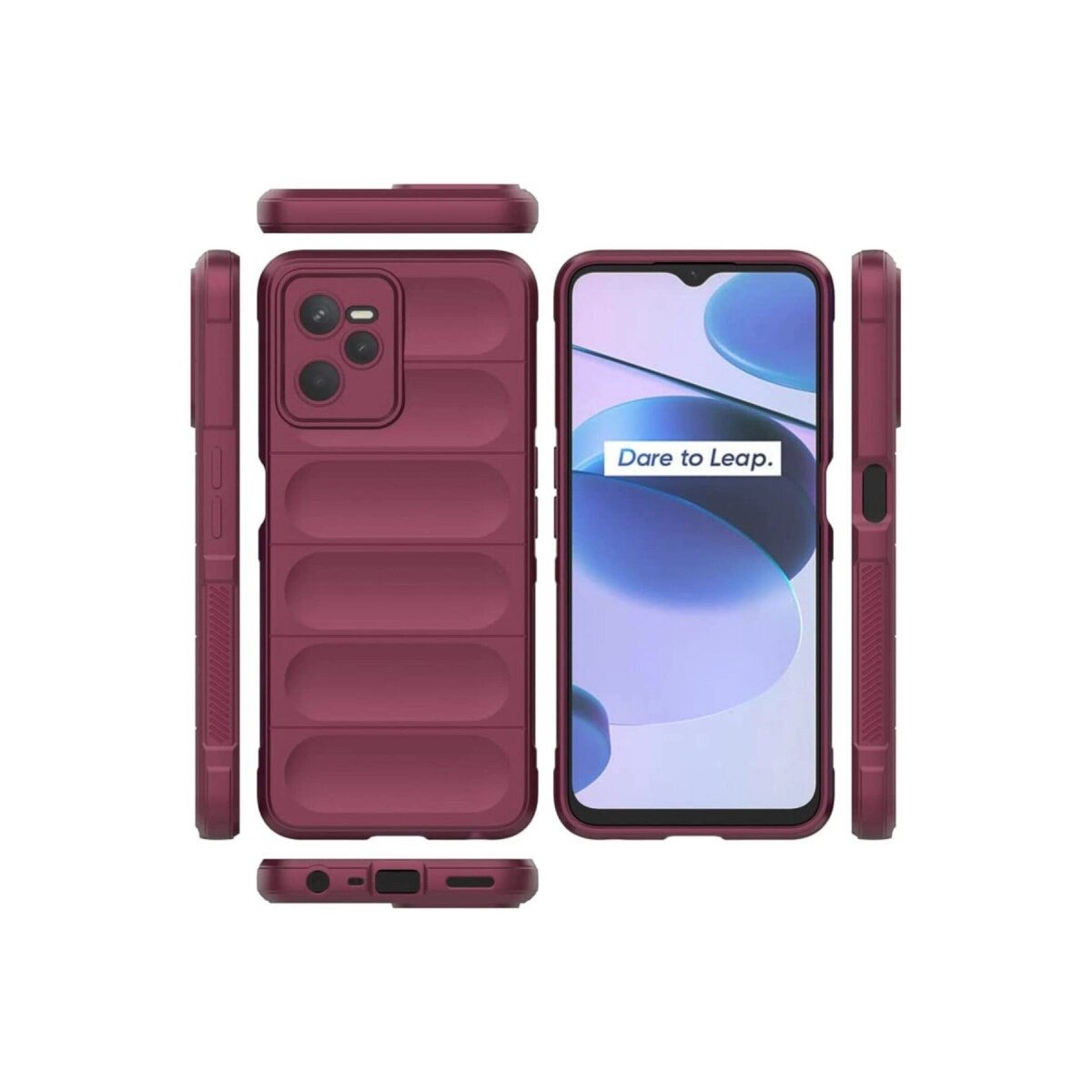 Realme C35 Kılıf Optimum Silikon - Bordo Realme C35 Kılıf Optimum Silikon - Bordo