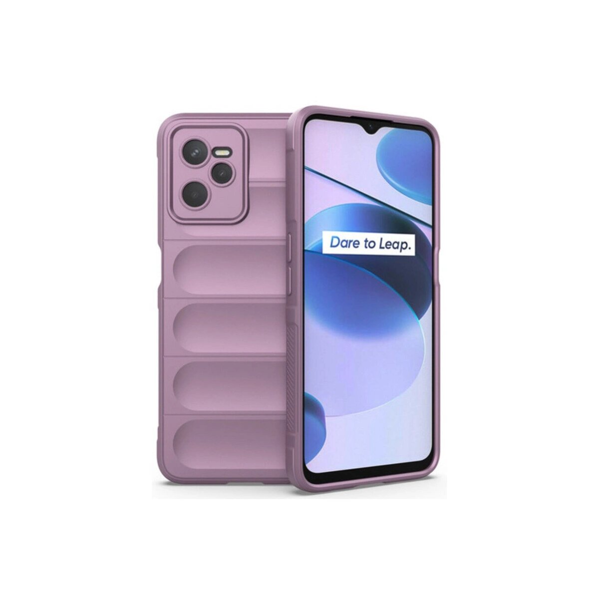 Realme C35 Kılıf Optimum Silikon - Mor Realme C35 Kılıf Optimum Silikon - Mor