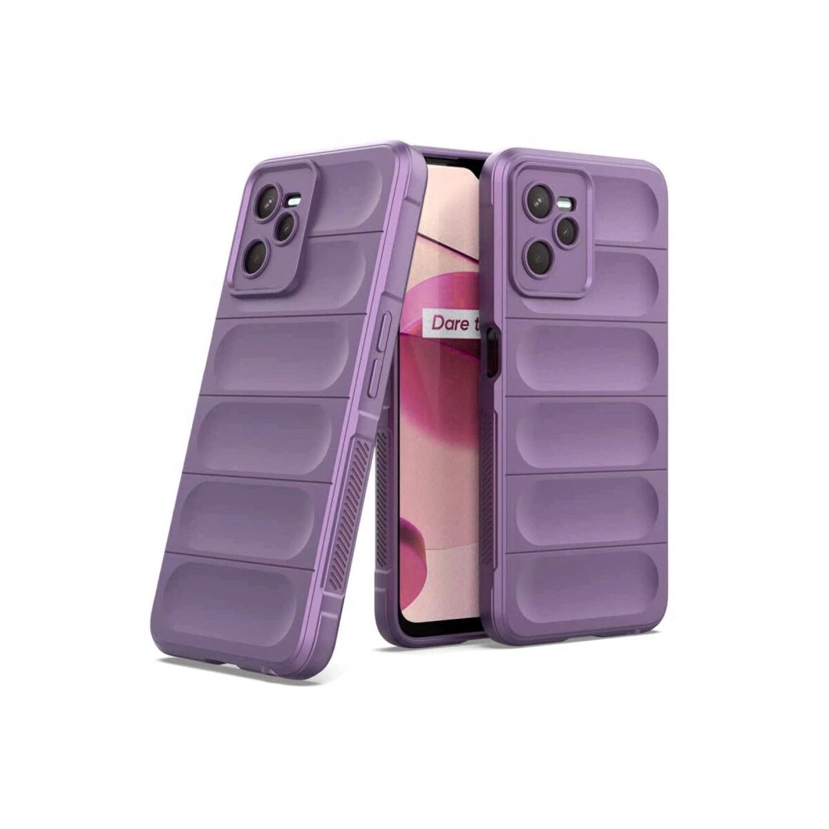 Realme C35 Kılıf Optimum Silikon - Mor Realme C35 Kılıf Optimum Silikon - Mor