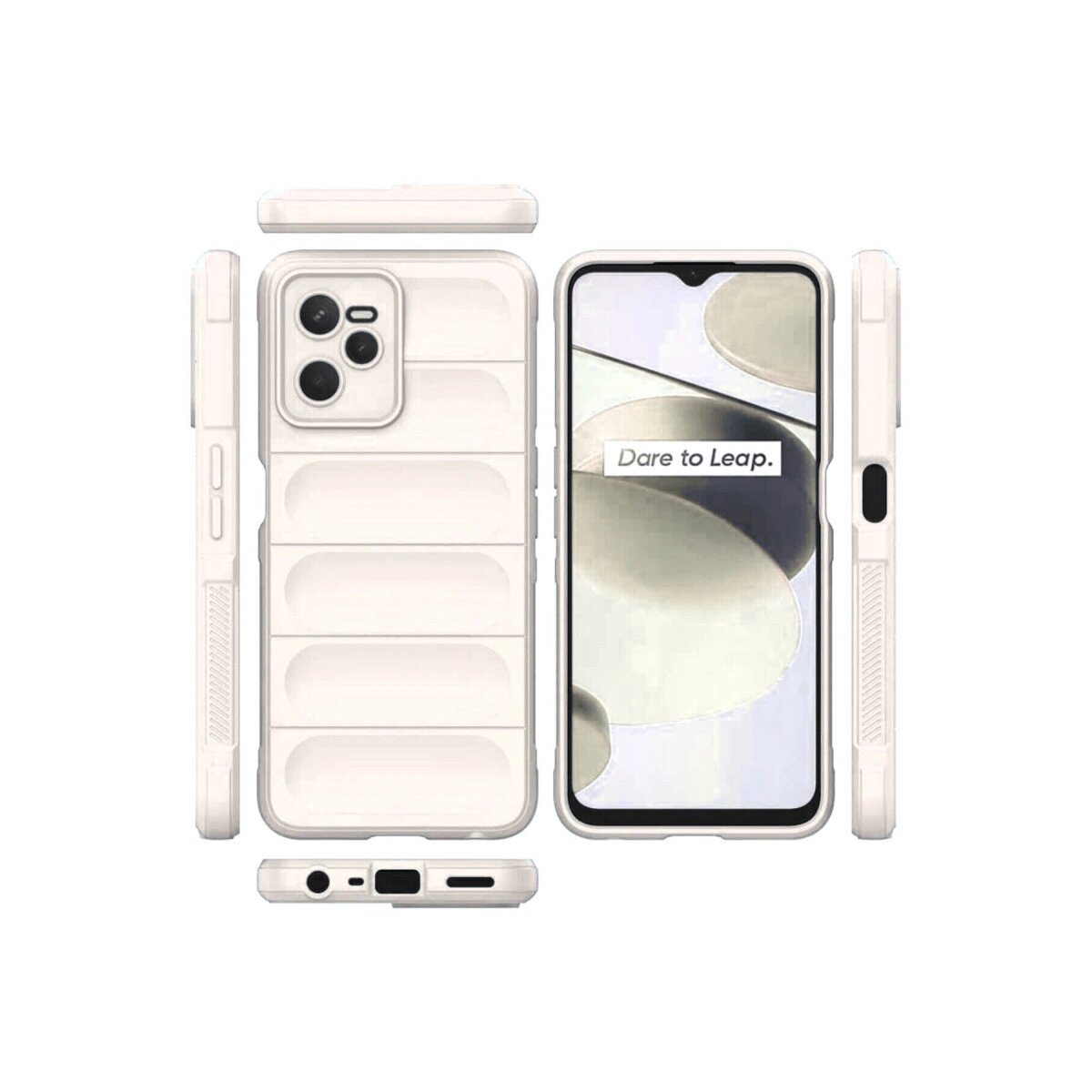 Realme C35 Kılıf Optimum Silikon - Krem Realme C35 Kılıf Optimum Silikon - Krem
