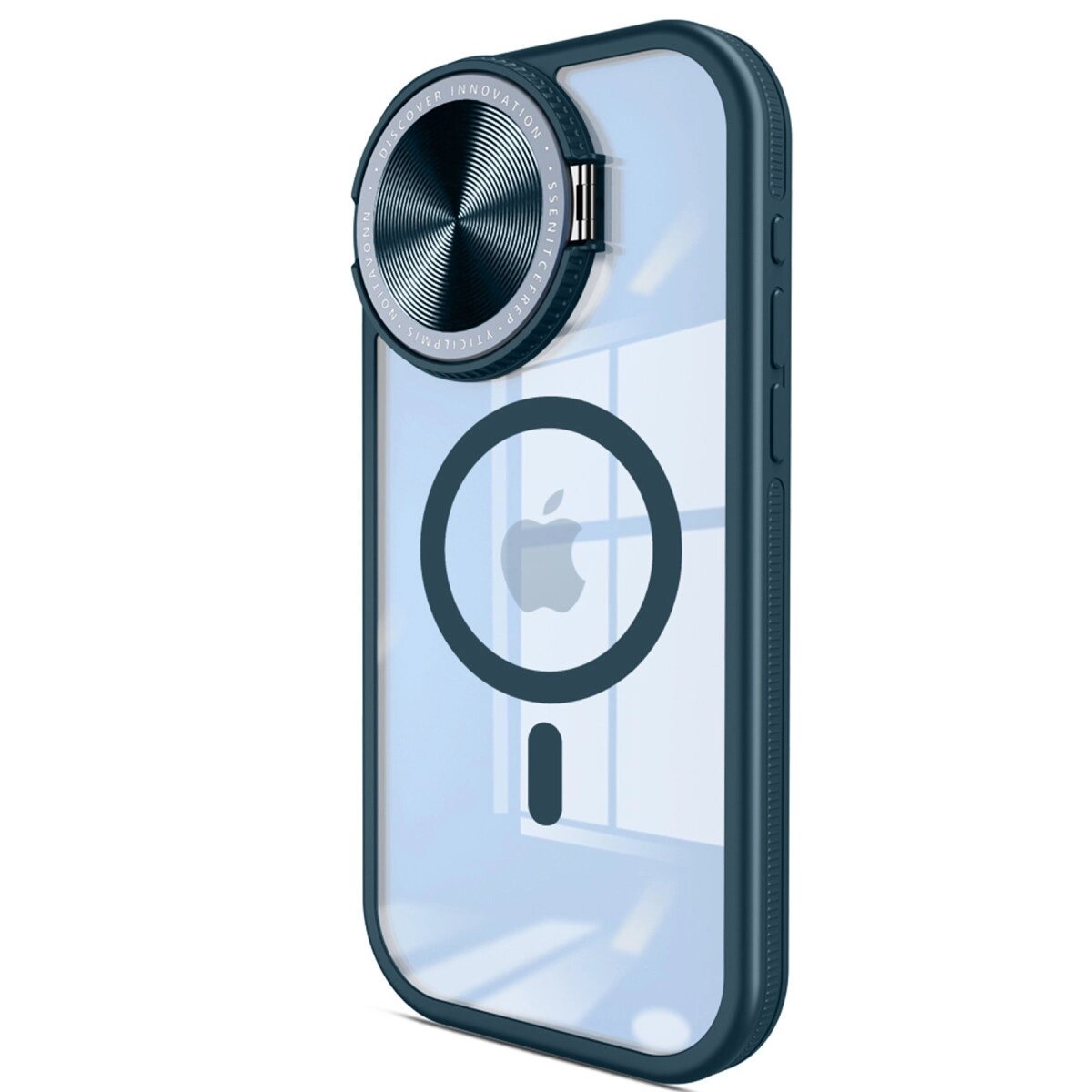 Apple İphone 14 Pro Max Kılıf Teleskop Lens Magsafe Silikon Kapak - Lacivert Apple İphone 14 Pro Max Kılıf Teleskop Lens Magsafe Silikon Kapak - Lacivert