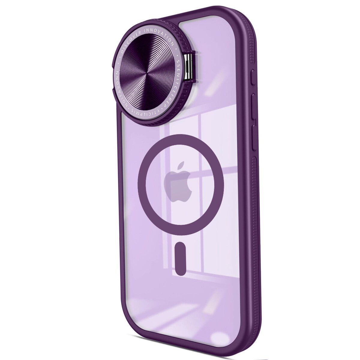 Apple İphone 14 Pro Max Kılıf Teleskop Lens Magsafe Silikon Kapak - Derin Mor Apple İphone 14 Pro Max Kılıf Teleskop Lens Magsafe Silikon Kapak - Derin Mor