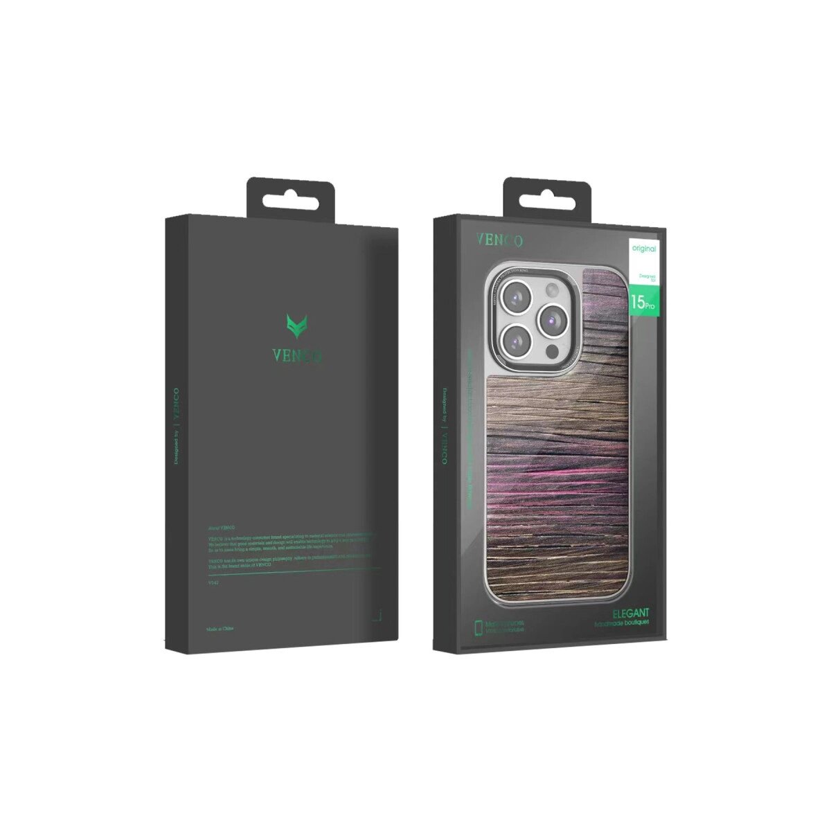 Venco Apple İphone 15 Pro Wave Kapak - Derin Mor