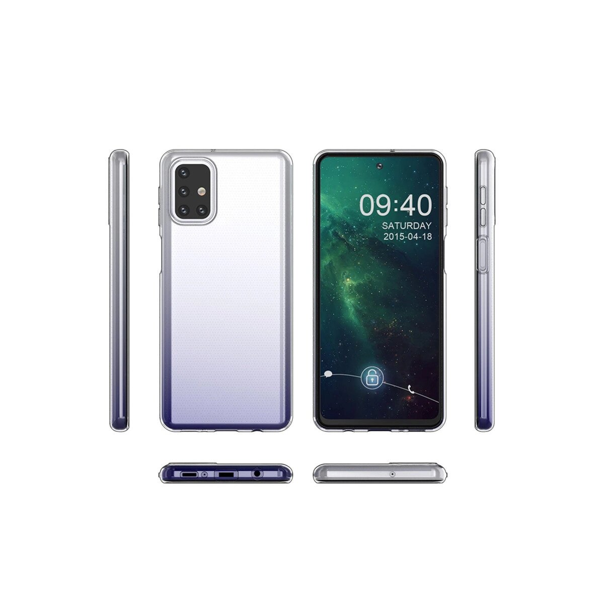 Samsung Galaxy M31s Kılıf Lüx Şeffaf Silikon Samsung Galaxy M31s Kılıf Lüx Şeffaf Silikon