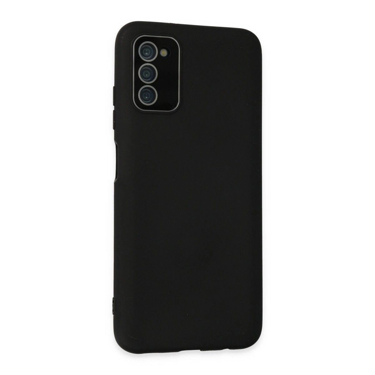 Samsung Galaxy A03s Kılıf Lansman Glass Kapak - Siyah Samsung Galaxy A03s Kılıf Lansman Glass Kapak - Siyah