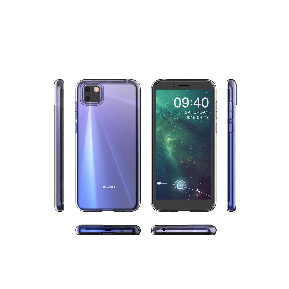 Huawei Y5p Kılıf Lüx Şeffaf Silikon - Şeffaf Huawei Y5p Kılıf Lüx Şeffaf Silikon - Şeffaf