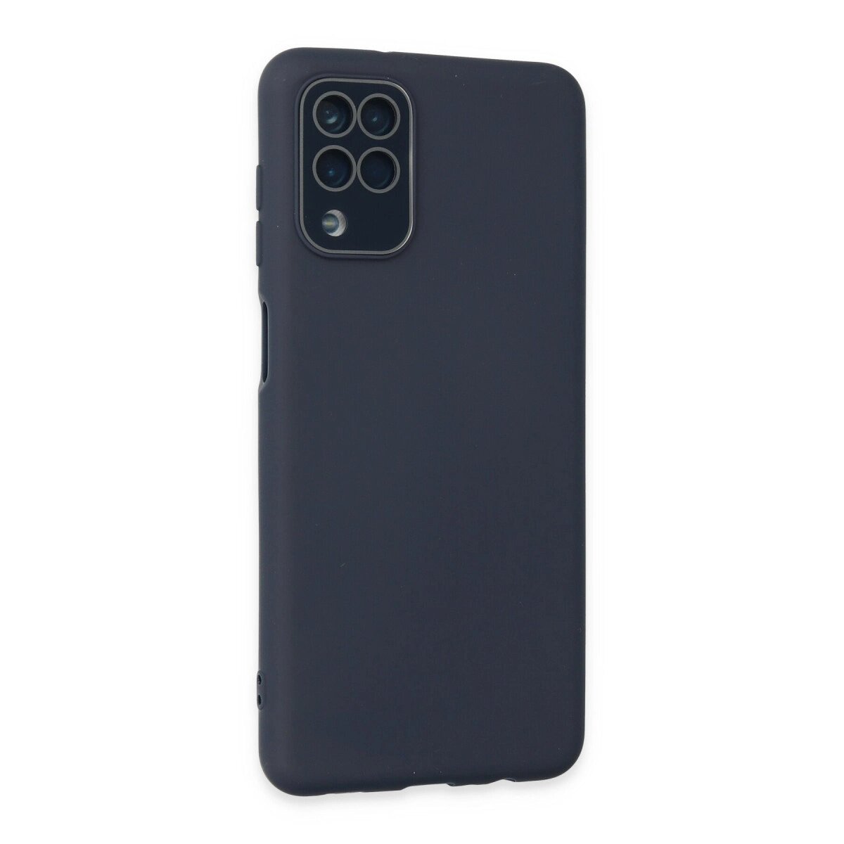 Samsung Galaxy A22 Kılıf Lansman Glass Kapak - Lacivert