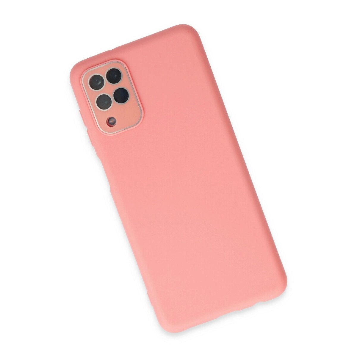Samsung Galaxy A22 Kılıf Lansman Glass Kapak - Pembe Samsung Galaxy A22 Kılıf Lansman Glass Kapak - Pembe