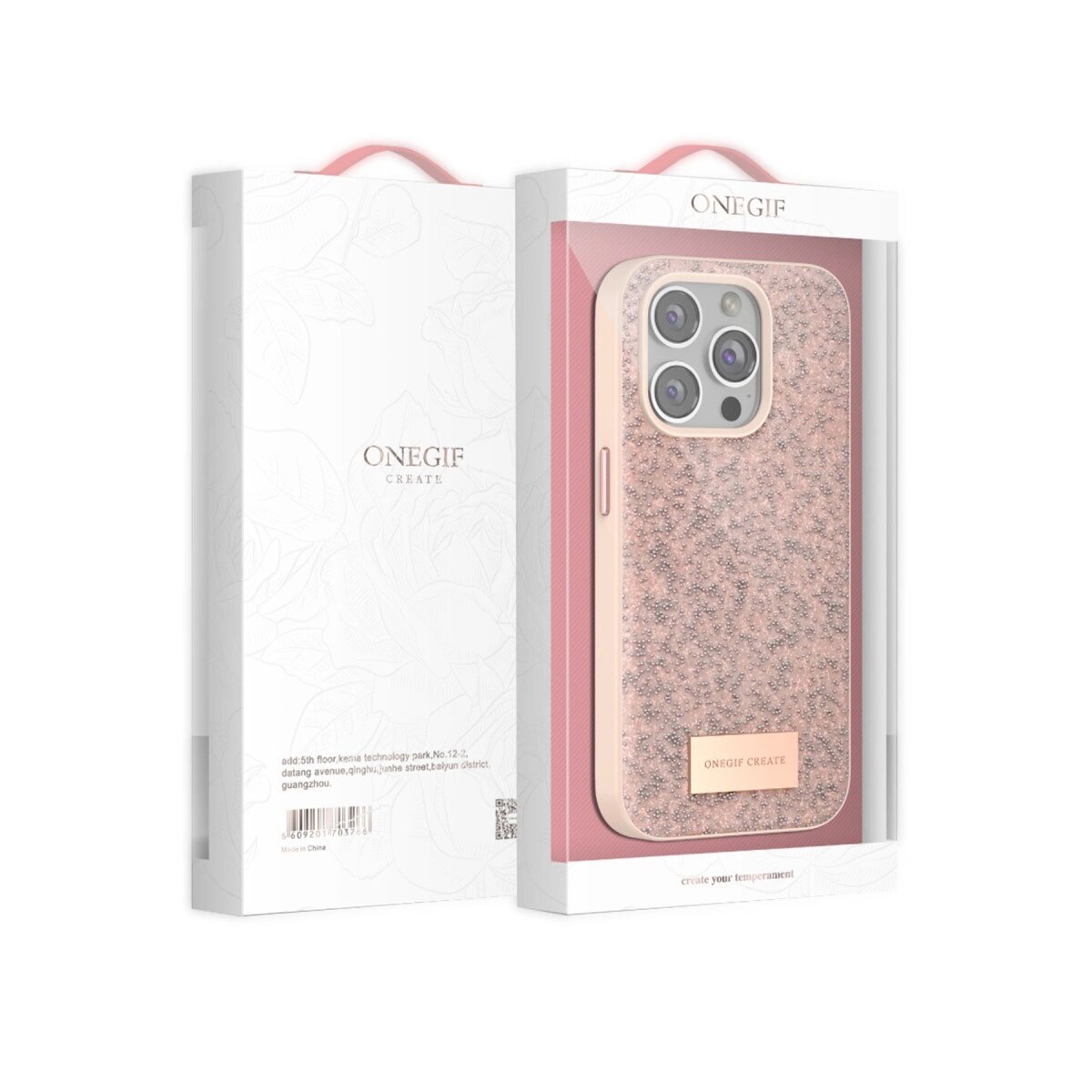 Onegif Apple İphone 15 Pro Bright Simli Kapak - Pembe Onegif Apple İphone 15 Pro Bright Simli Kapak - Pembe