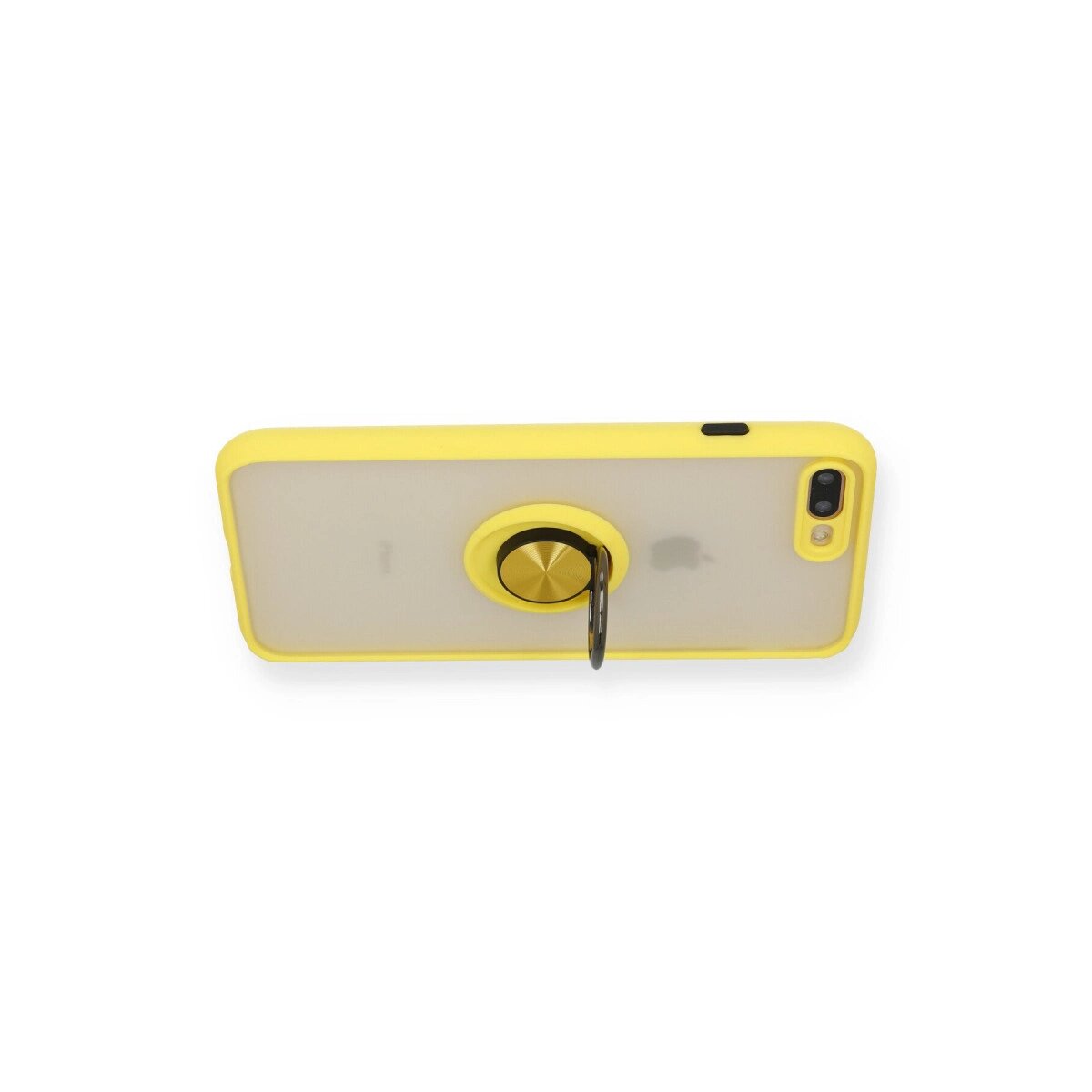 Apple İphone 7 Plus Kılıf Montreal Yüzüklü Silikon Kapak - Sarı Apple İphone 7 Plus Kılıf Montreal Yüzüklü Silikon Kapak - Sarı