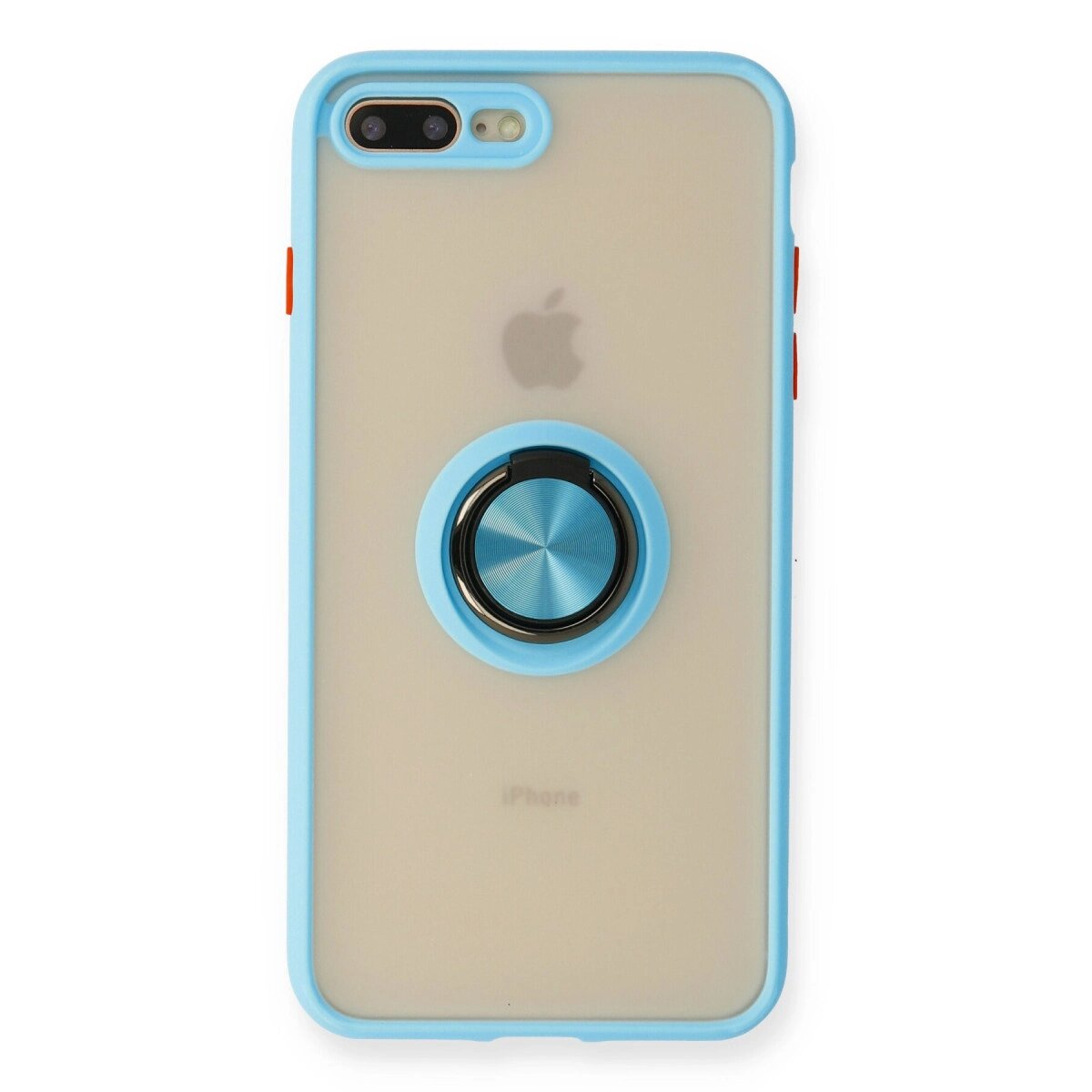 Apple İphone 7 Plus Kılıf Montreal Yüzüklü Silikon Kapak - Buz Mavi Apple İphone 7 Plus Kılıf Montreal Yüzüklü Silikon Kapak - Buz Mavi
