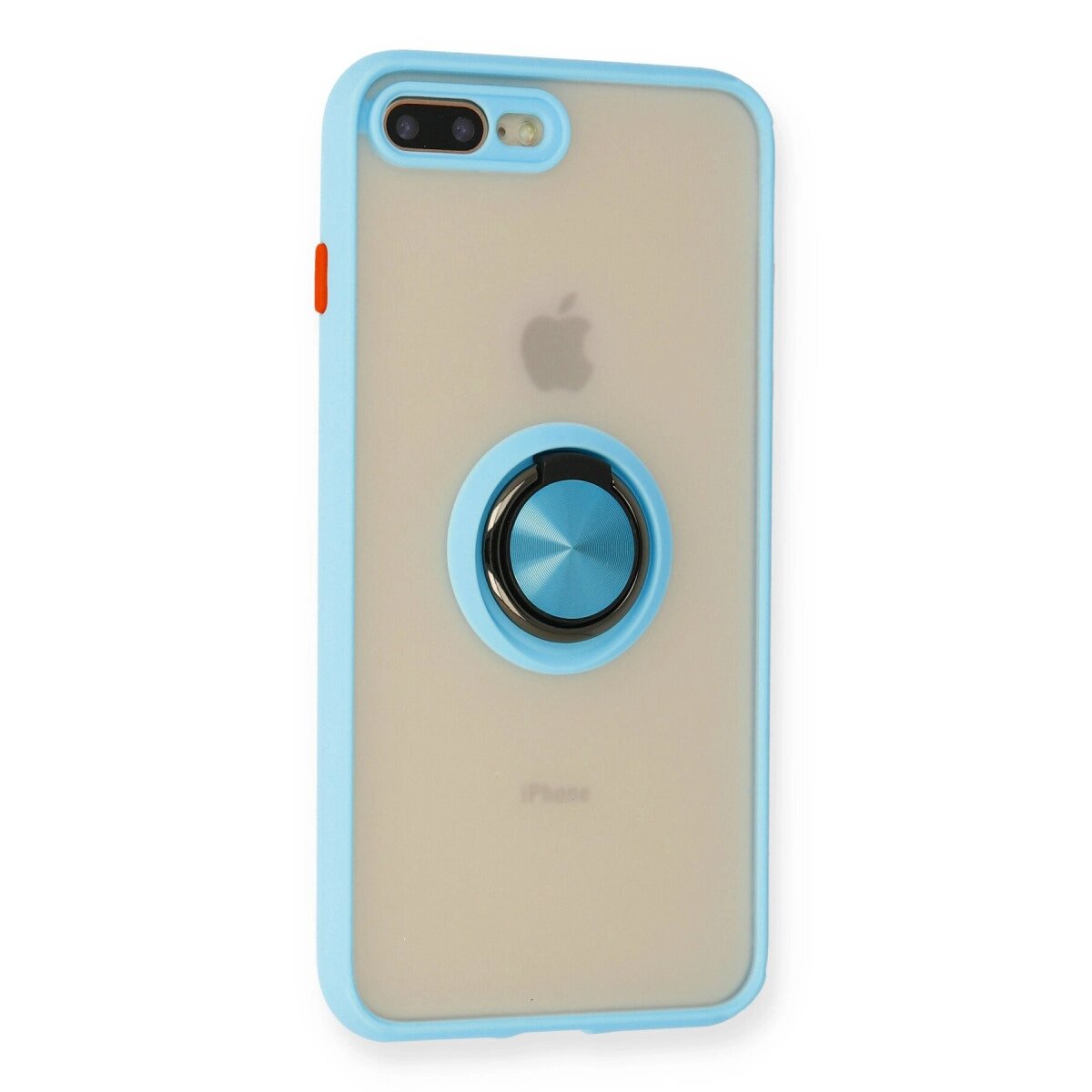 Apple İphone 7 Plus Kılıf Montreal Yüzüklü Silikon Kapak - Buz Mavi Apple İphone 7 Plus Kılıf Montreal Yüzüklü Silikon Kapak - Buz Mavi