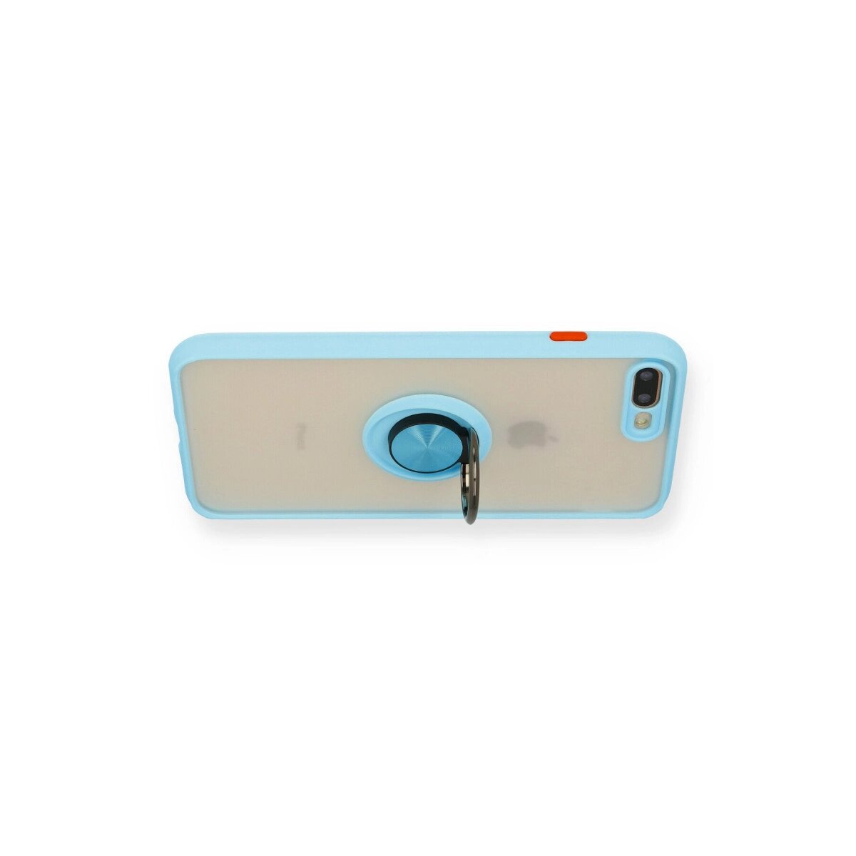 Apple İphone 7 Plus Kılıf Montreal Yüzüklü Silikon Kapak - Buz Mavi Apple İphone 7 Plus Kılıf Montreal Yüzüklü Silikon Kapak - Buz Mavi