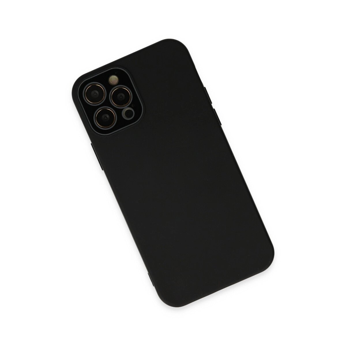 Apple İphone 12 Pro Max Kılıf Lansman Glass Kapak - Siyah Apple İphone 12 Pro Max Kılıf Lansman Glass Kapak - Siyah