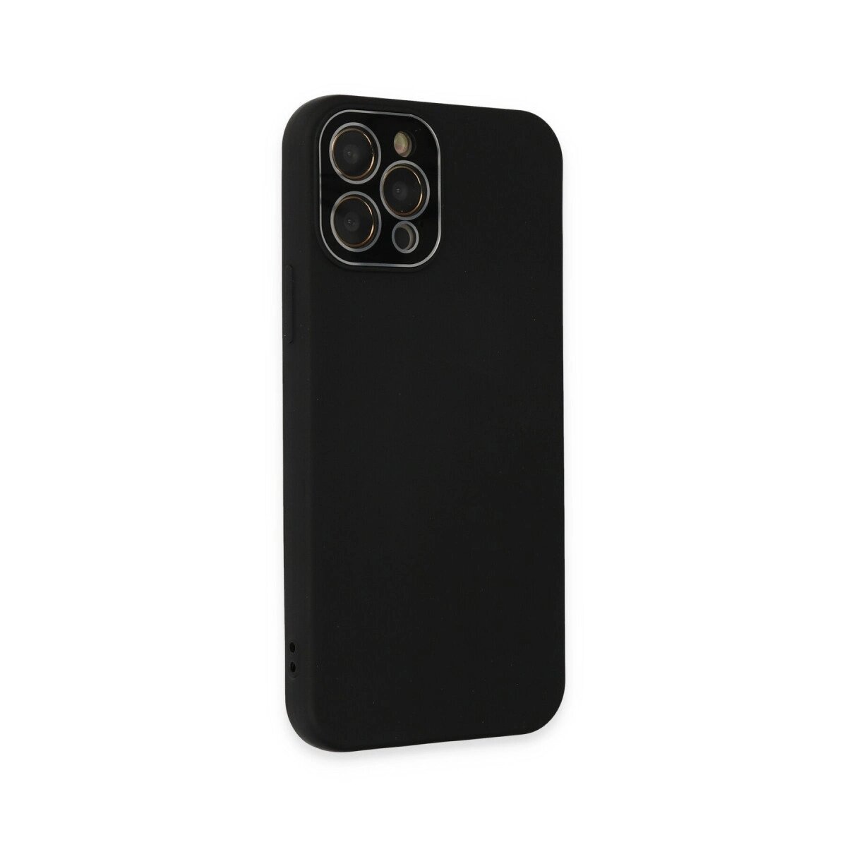Apple İphone 12 Pro Max Kılıf Lansman Glass Kapak - Siyah Apple İphone 12 Pro Max Kılıf Lansman Glass Kapak - Siyah